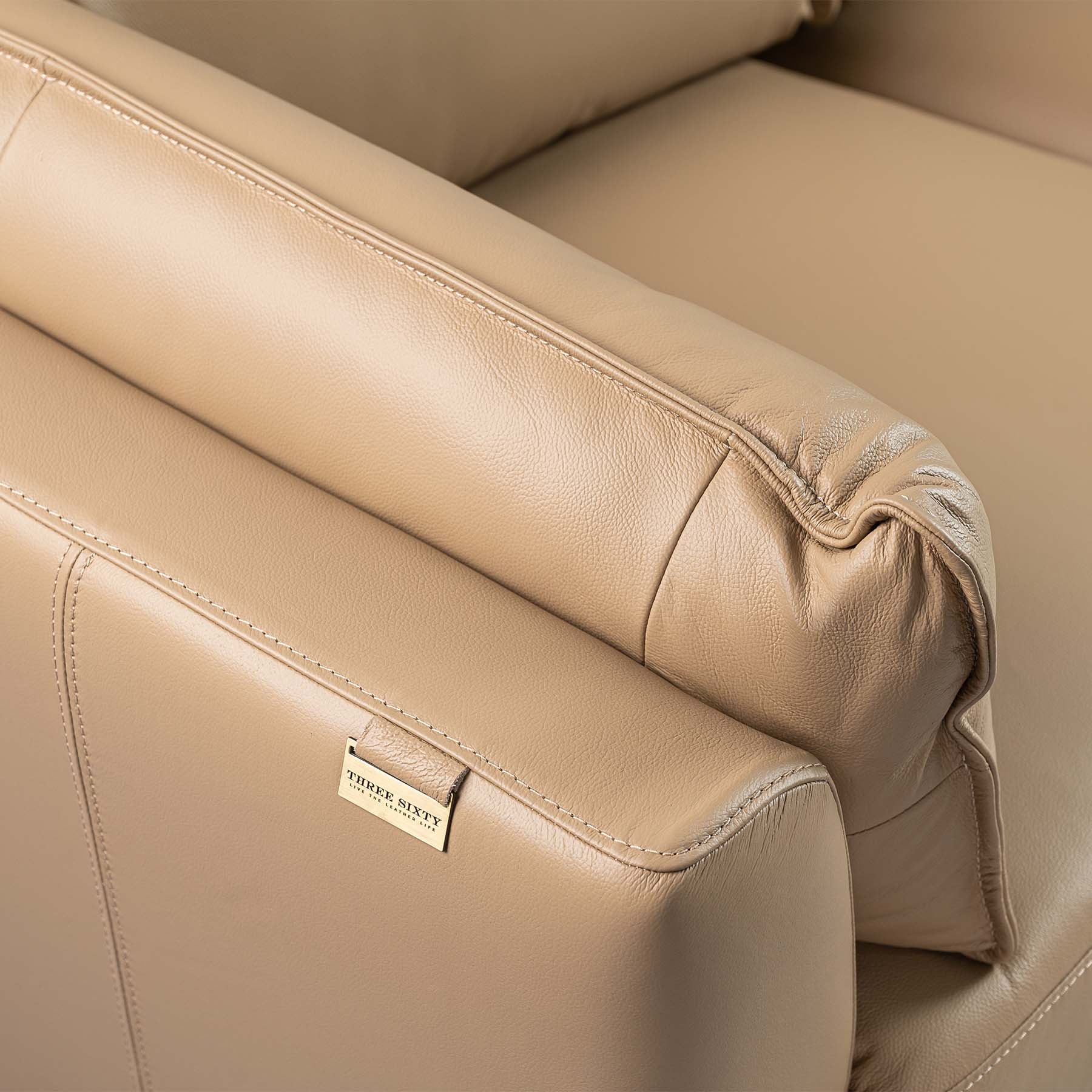 Aara London Studio Two Seater Sofa Taupe - Image 5