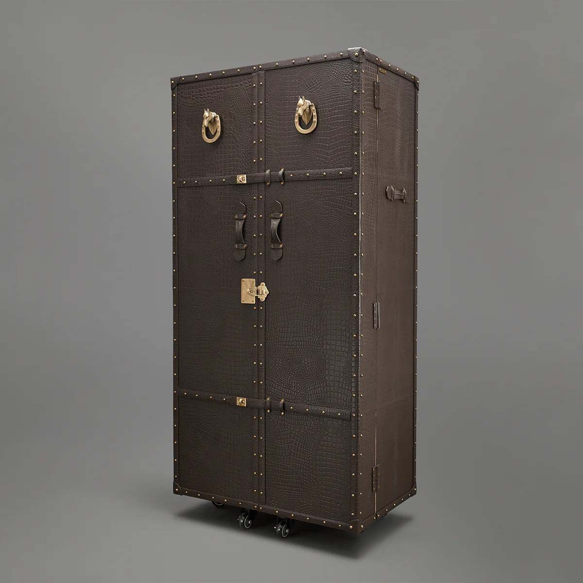 Artemis Croco Tall Leather Bar Brown - Image 3
