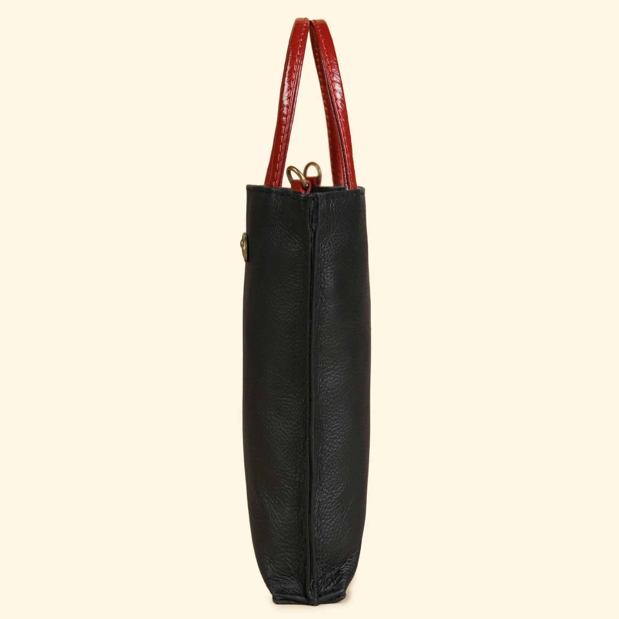 Auna Sling Bag- Genuine Waxy Leather Black - Image 4