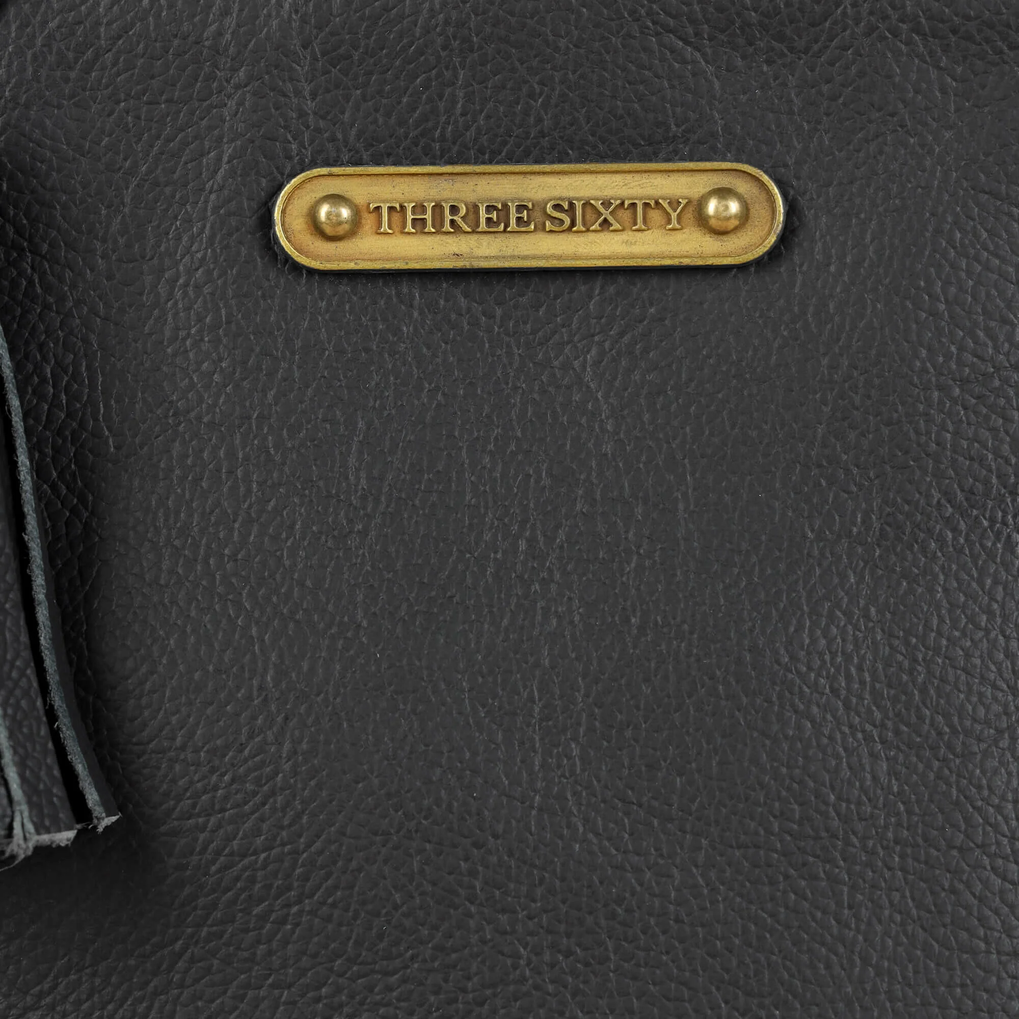 Auna Tote Bag- Genuine Waxy Leather Black - Image 5