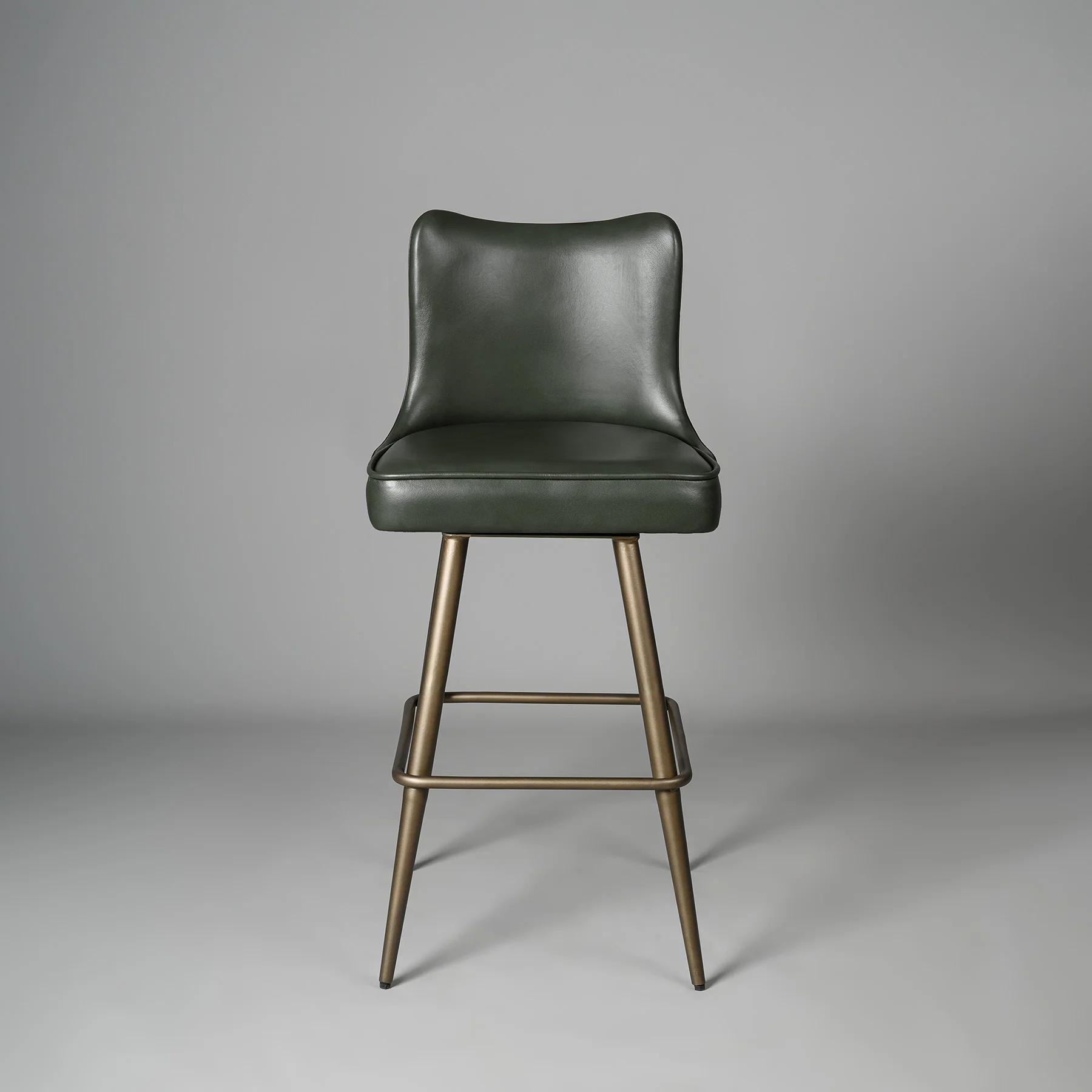 Buckleback Bar Stool Antique legs Green - Image 3