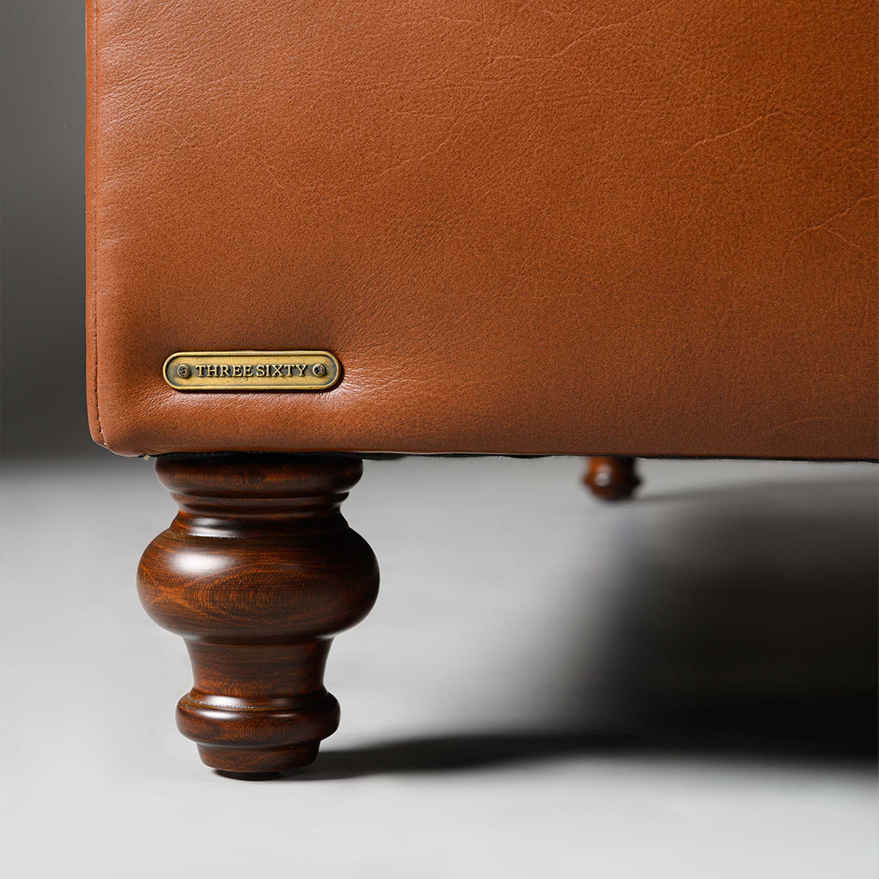 Classic Chesterfield Single Seater Sofa Cognac - Image 5