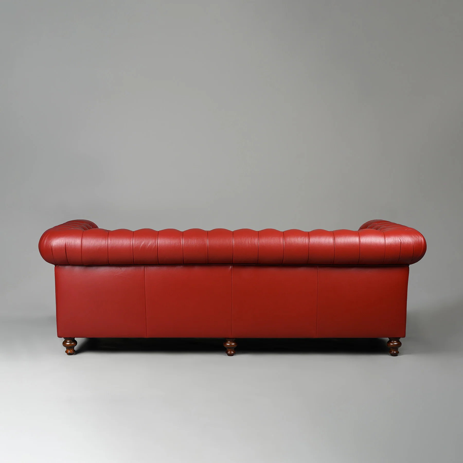 Classic Chesterfield Three Seater Sofa Red - Image 4