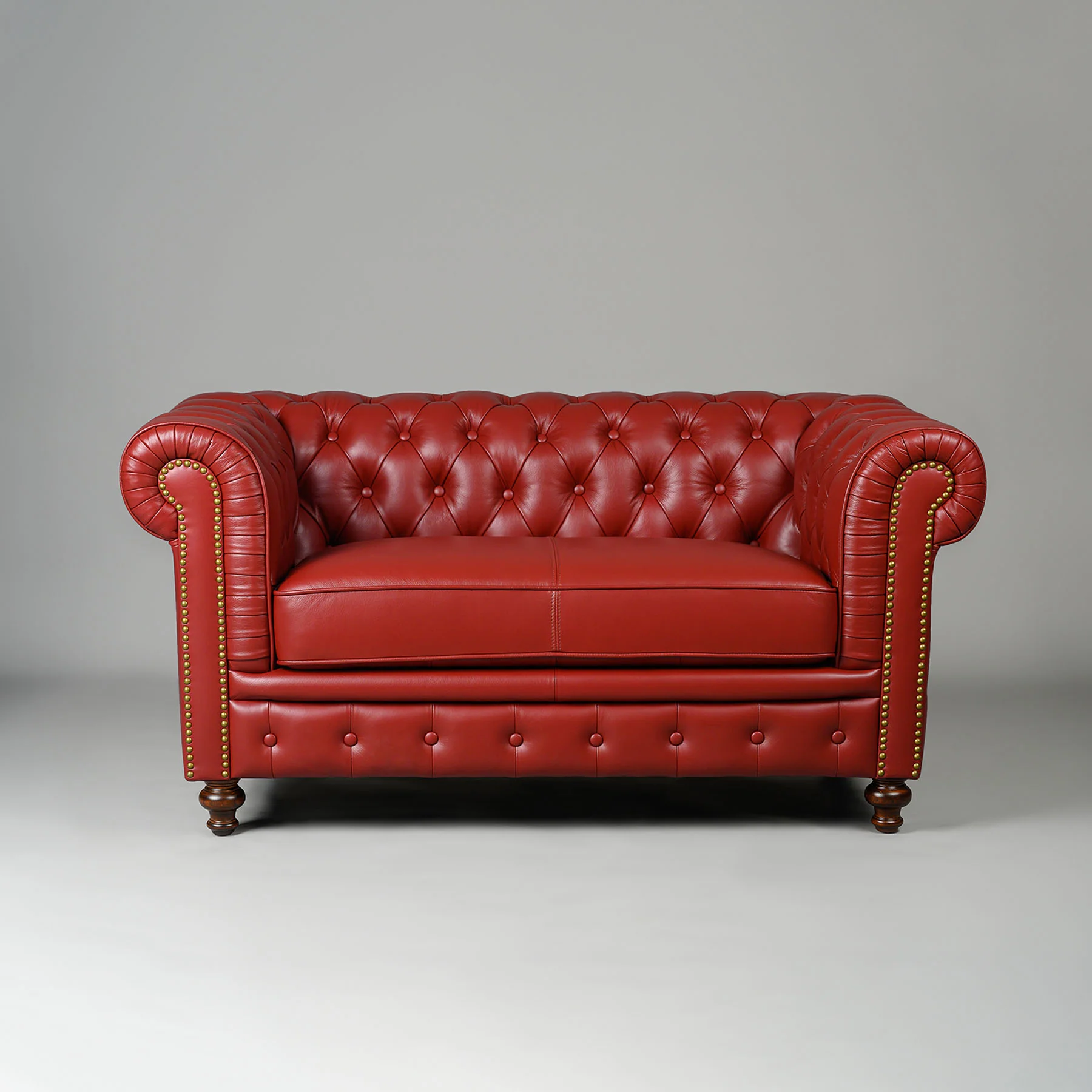 Classic Chesterfield Two Seater Sofa Red