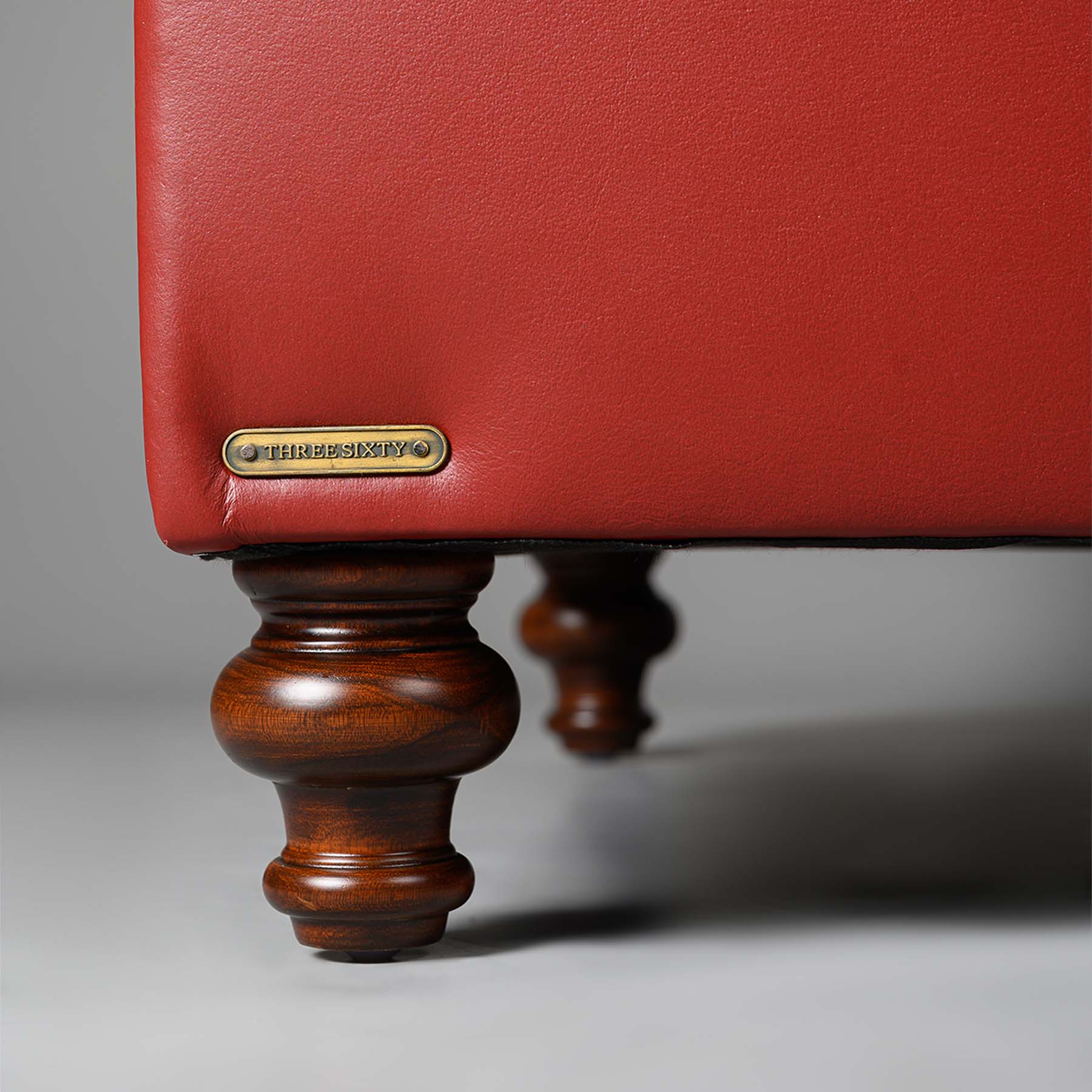 Classic Chesterfield Two Seater Sofa Red - Image 5