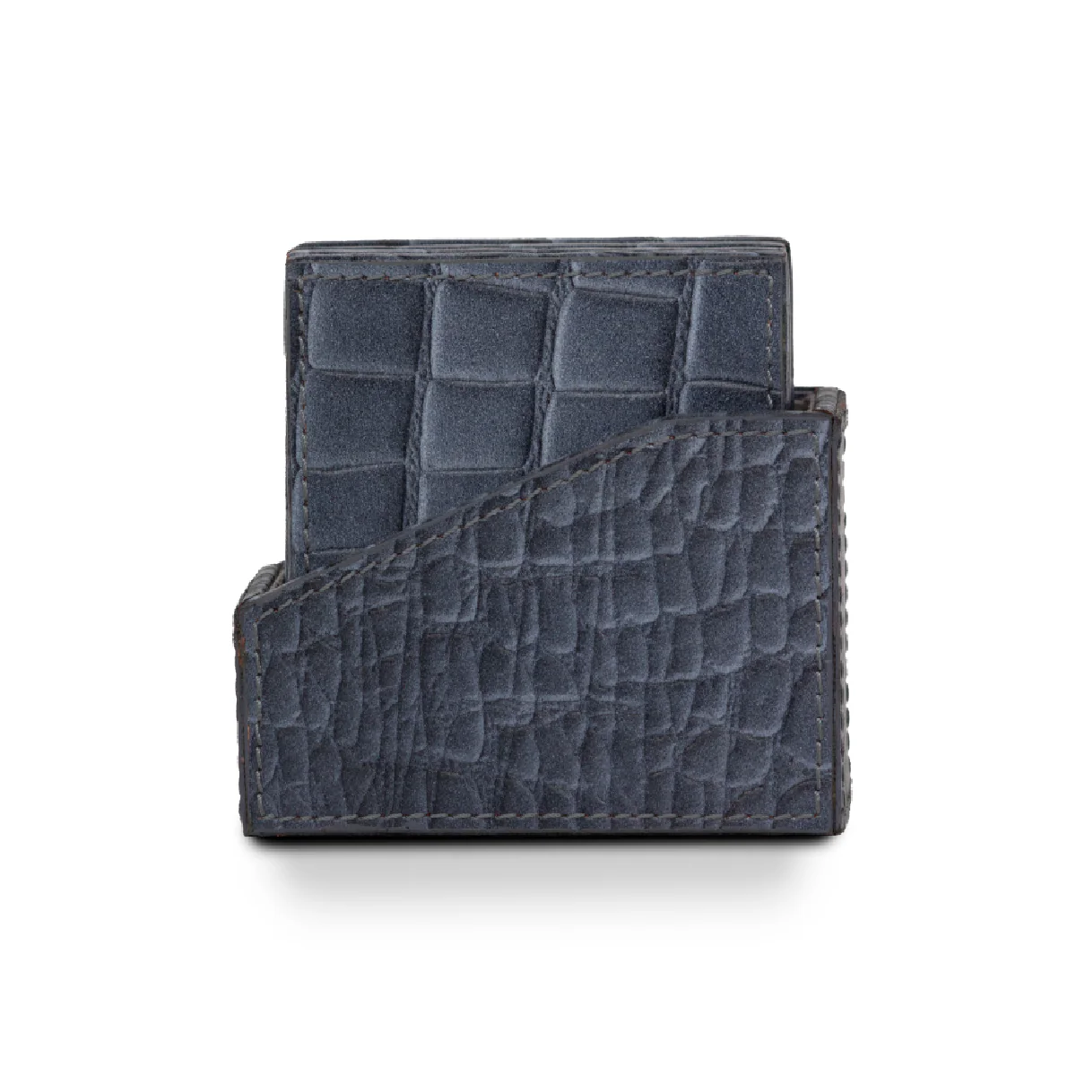 Eden Coaster Set of 4 In Genuine Croco Leather Grey - Image 2