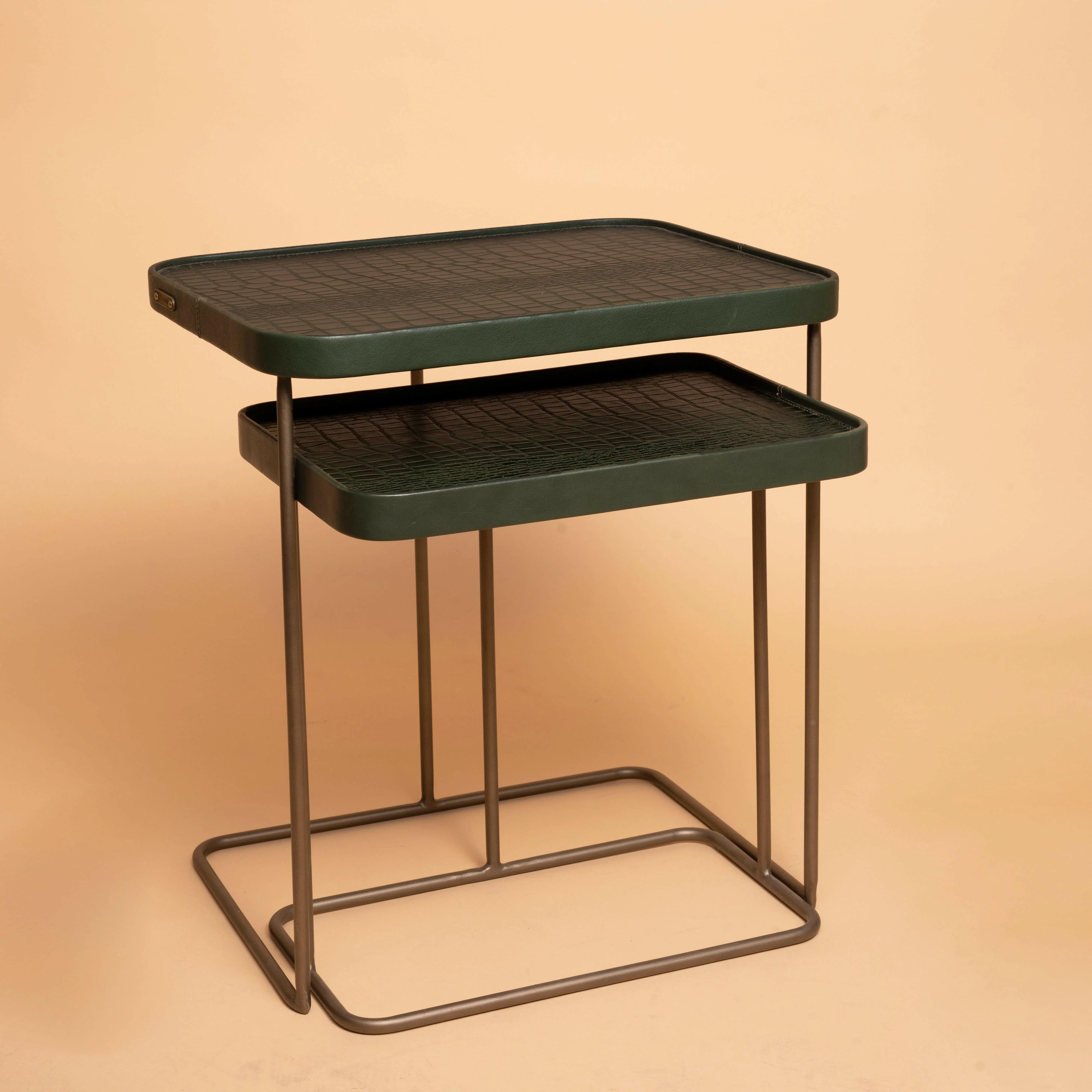 Croco Nested Table-Green (Set of two) - Image 2