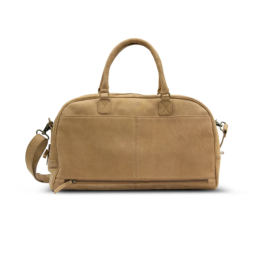 Duffle Bag Cow Wash Genuine Leather Cream