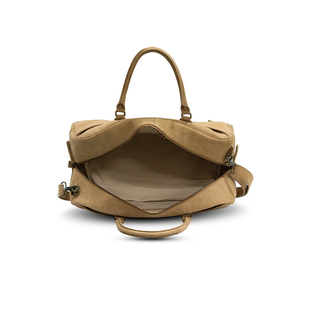 Duffle Bag Cow Wash Genuine Leather Cream - Image 2