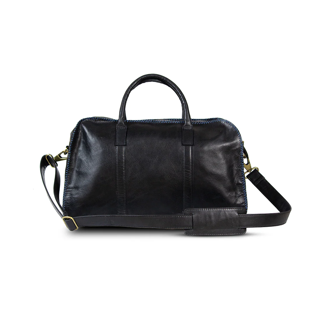 Duffle Bag Premium Quality Genuine Leather Black - Image 2