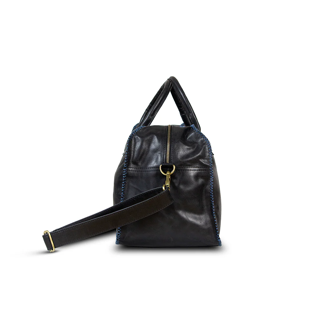 Duffle Bag Premium Quality Genuine Leather Black - Image 4
