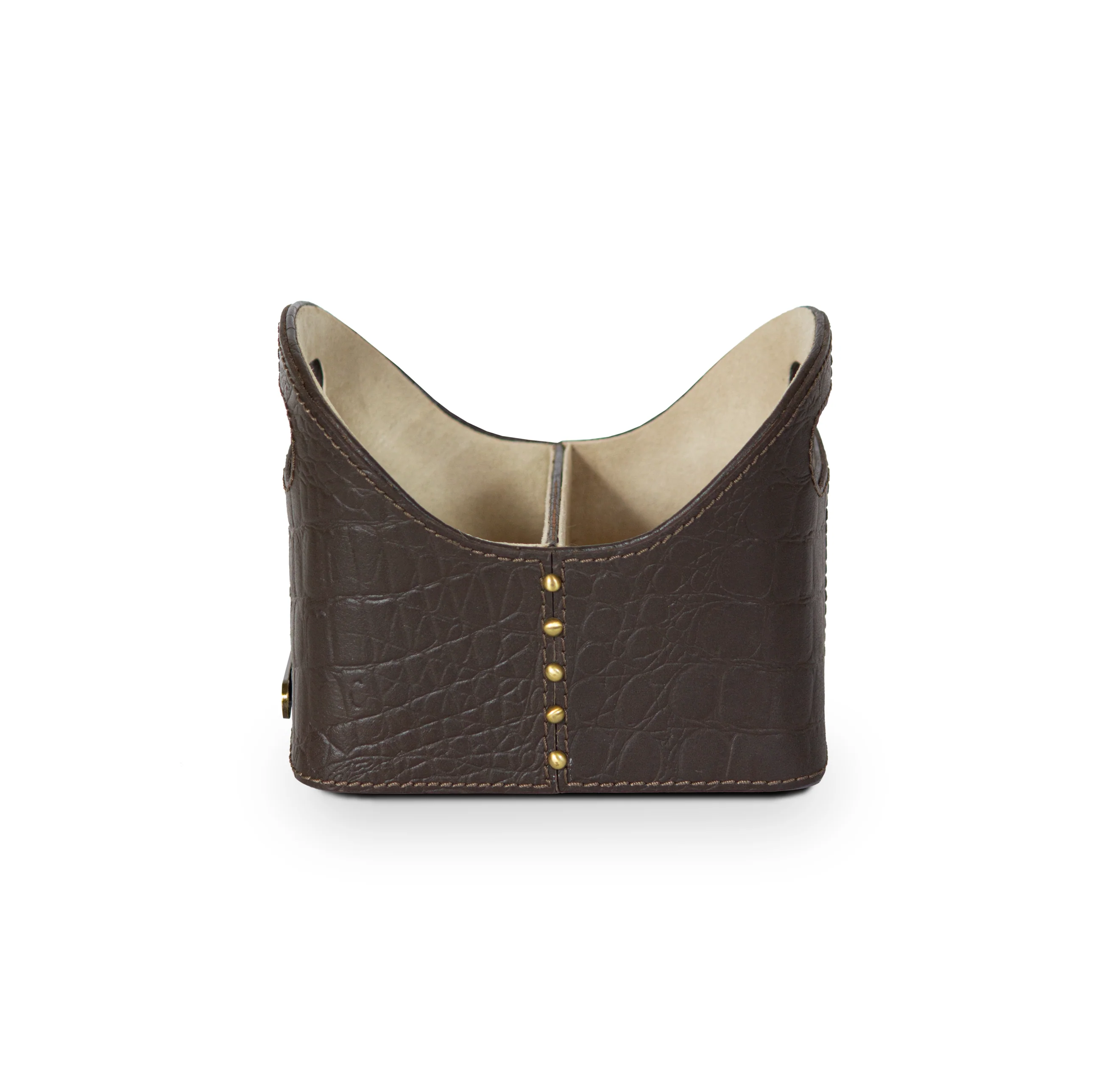 Eden Desk Organiser & Tissue Box Set Brown - Image 5