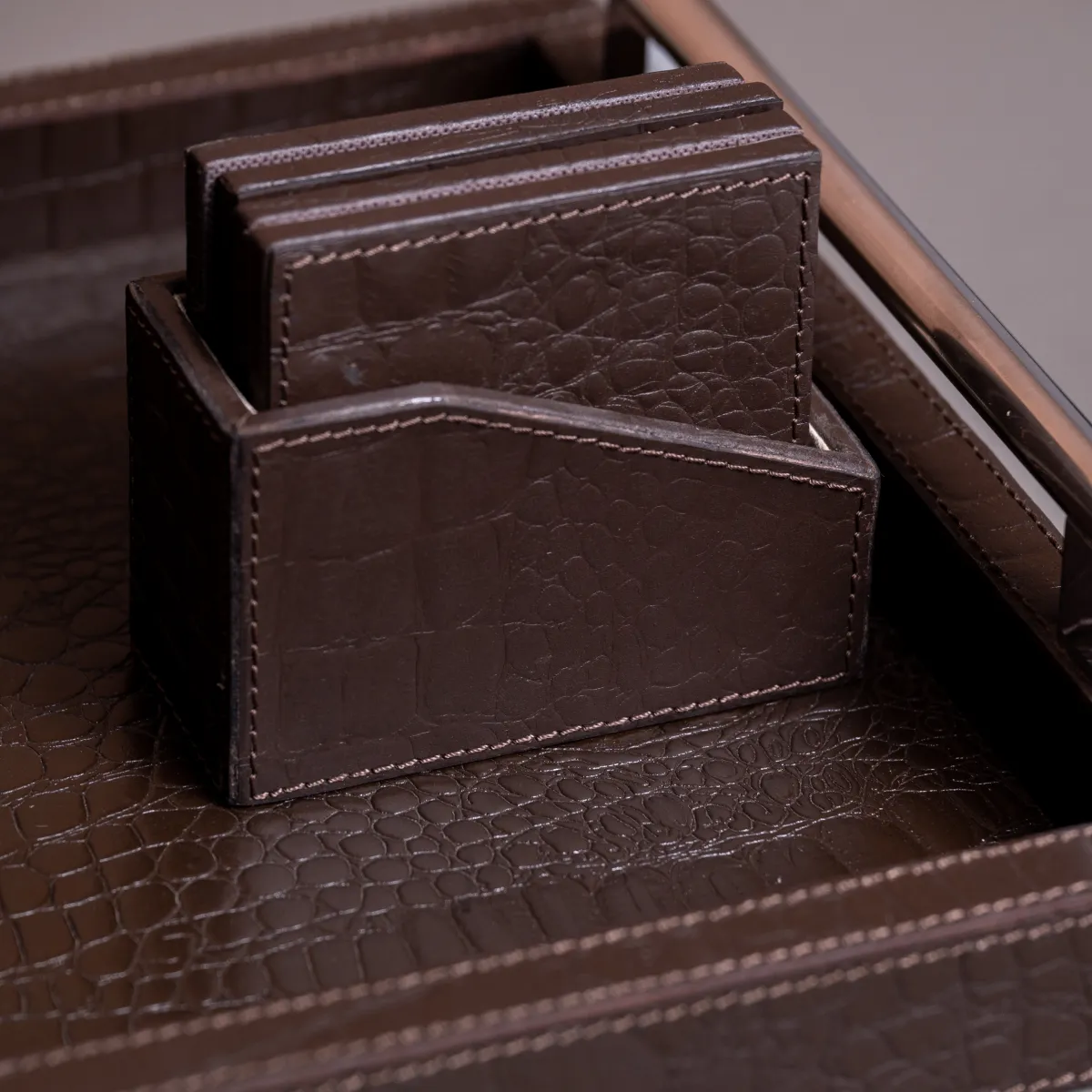 Entwine Briefcase Portable Bar Brown - Image 7