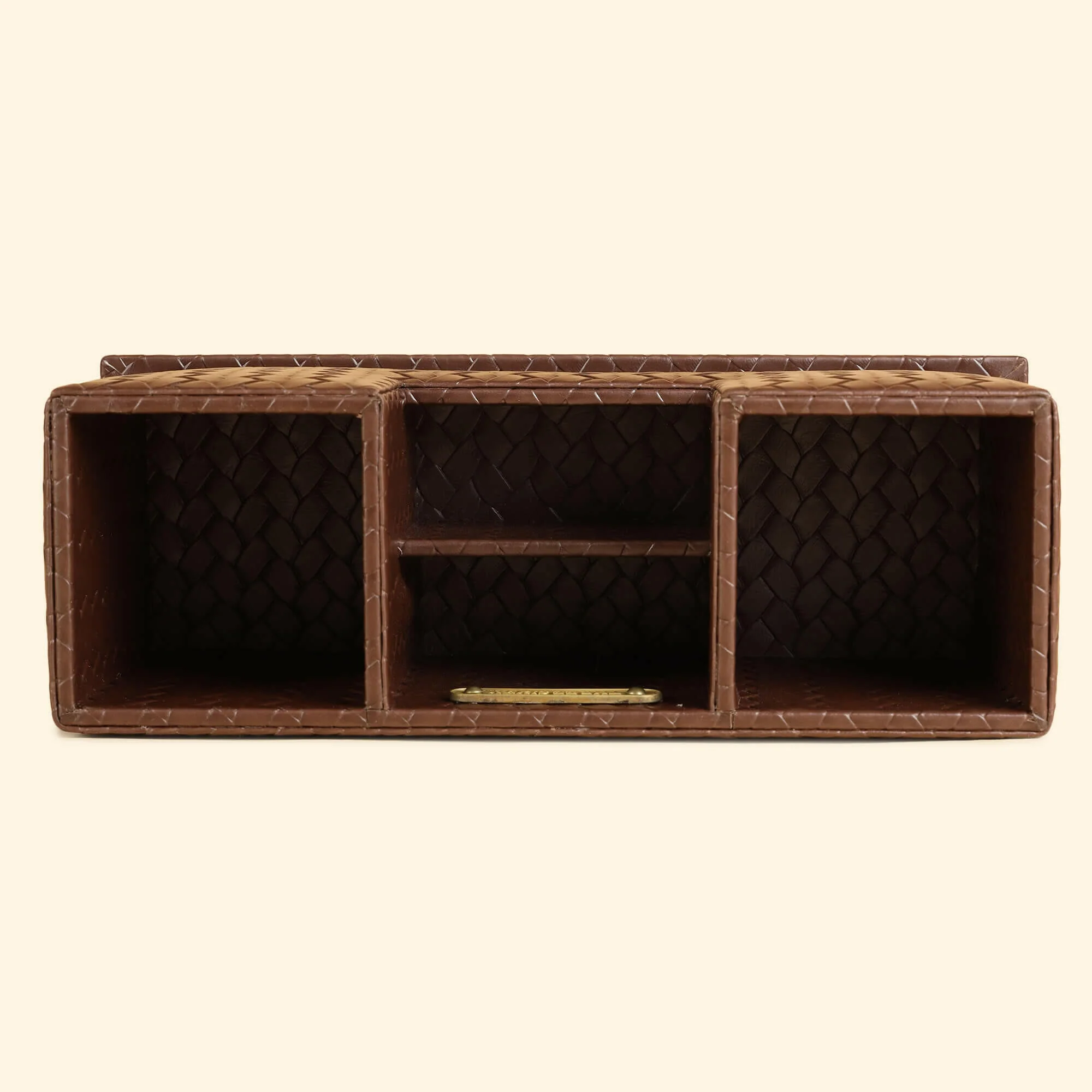 Entwine Desk Caddy Brown | Faux Leather Desk Organizers - Image 6