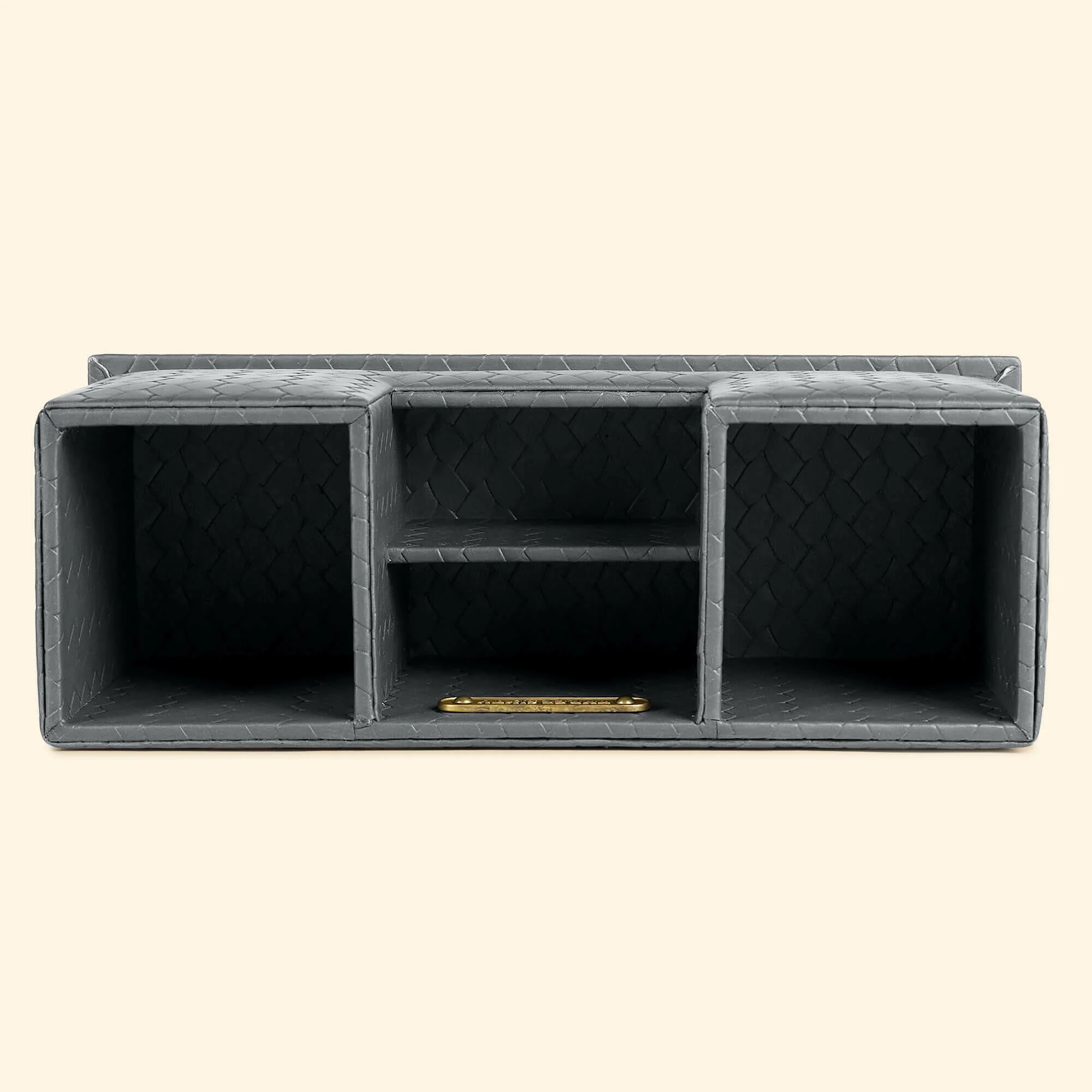 Entwine Desk Caddy Grey | Faux Leather Desk Organizers - Image 4
