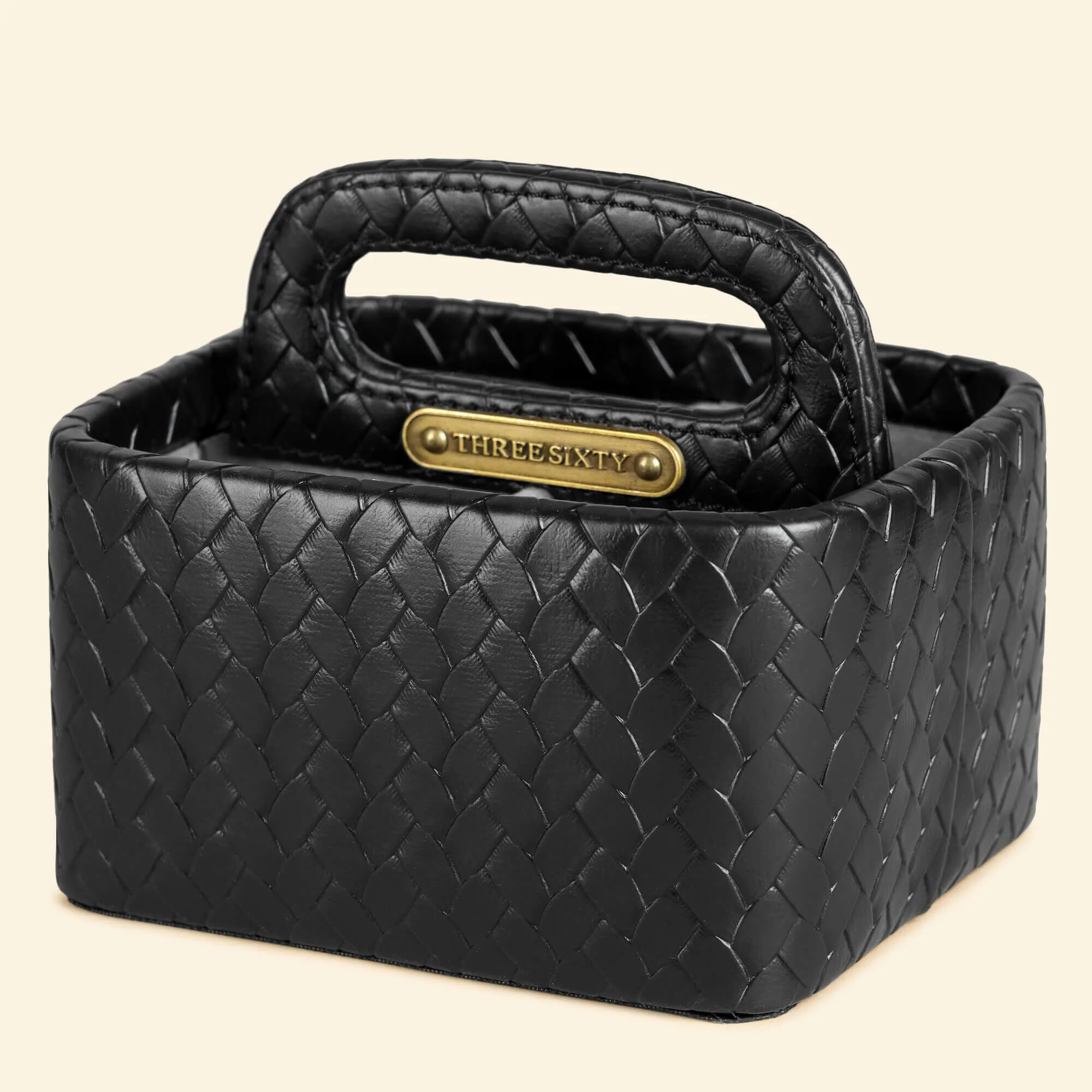 Entwine Multipurpose Caddy Black | Faux Leather Desk Organizers - Image 3