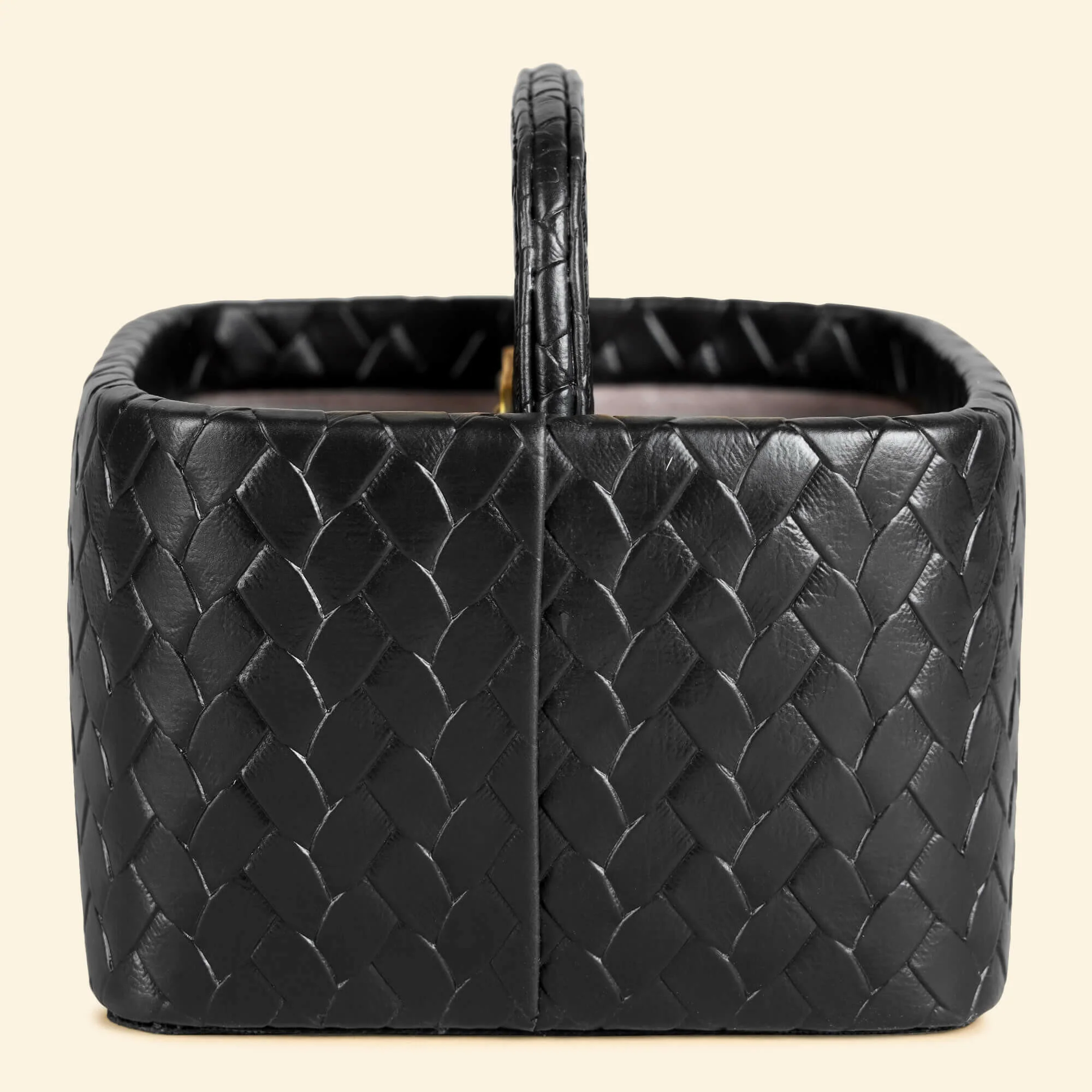 Entwine Multipurpose Caddy Black | Faux Leather Desk Organizers - Image 4