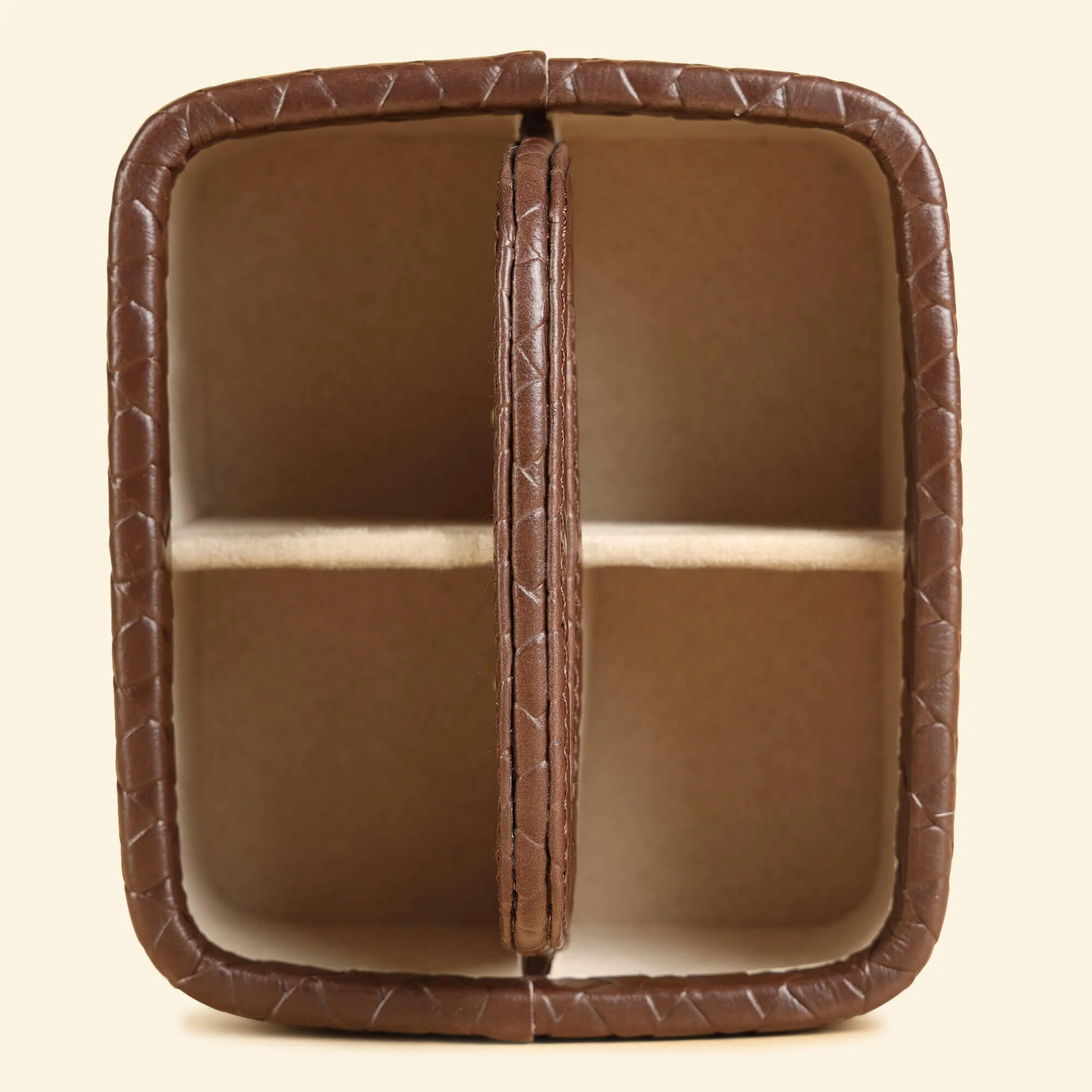 Entwine Multipurpose Caddy Brown | Faux Leather Desk Organizers - Image 6