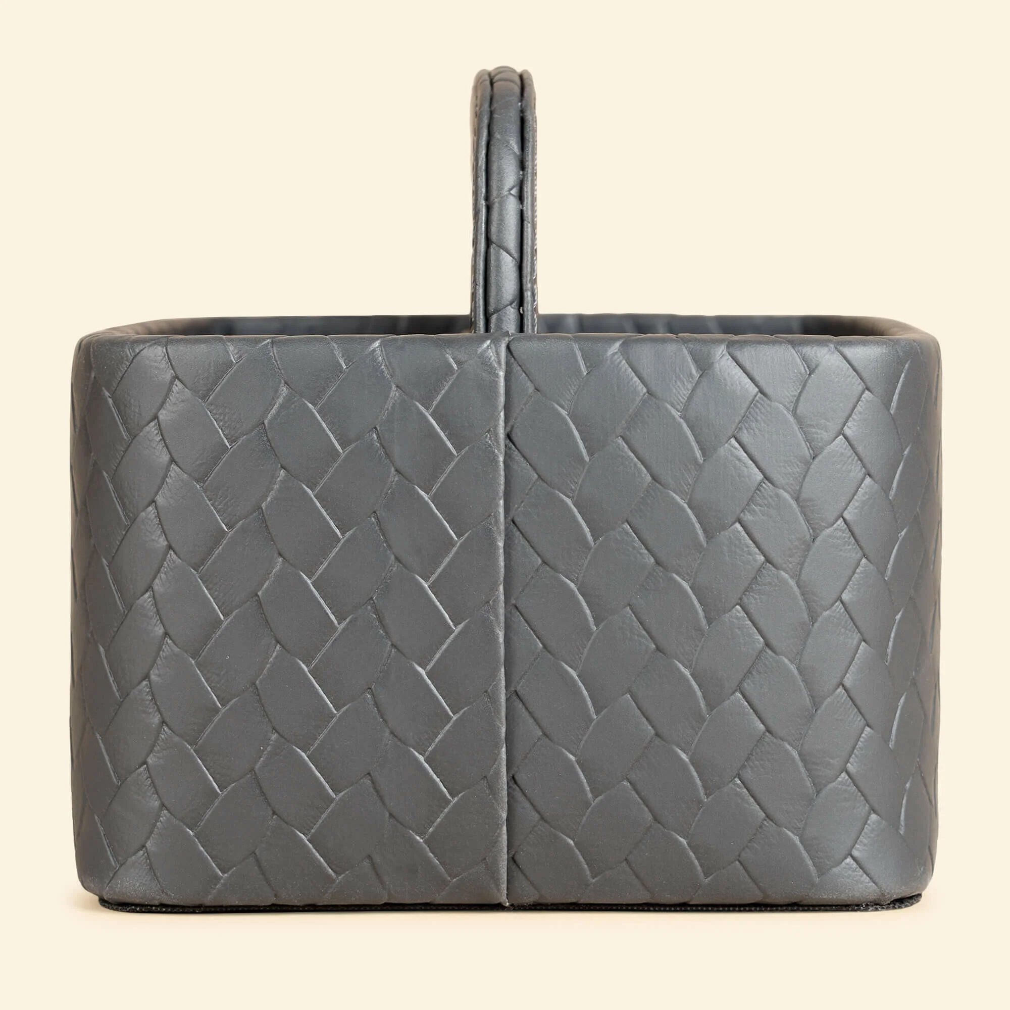 Entwine Multipurpose Caddy Grey | Faux Leather Desk Organizers - Image 5