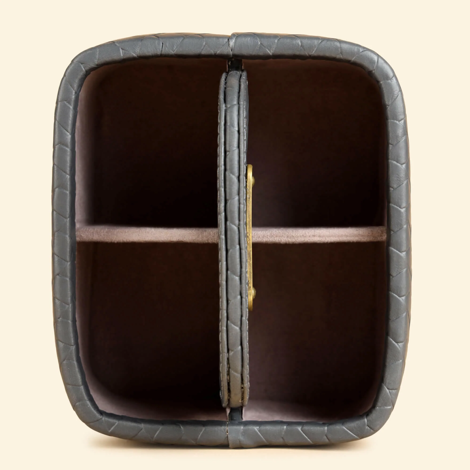 Entwine Multipurpose Caddy Grey | Faux Leather Desk Organizers - Image 6