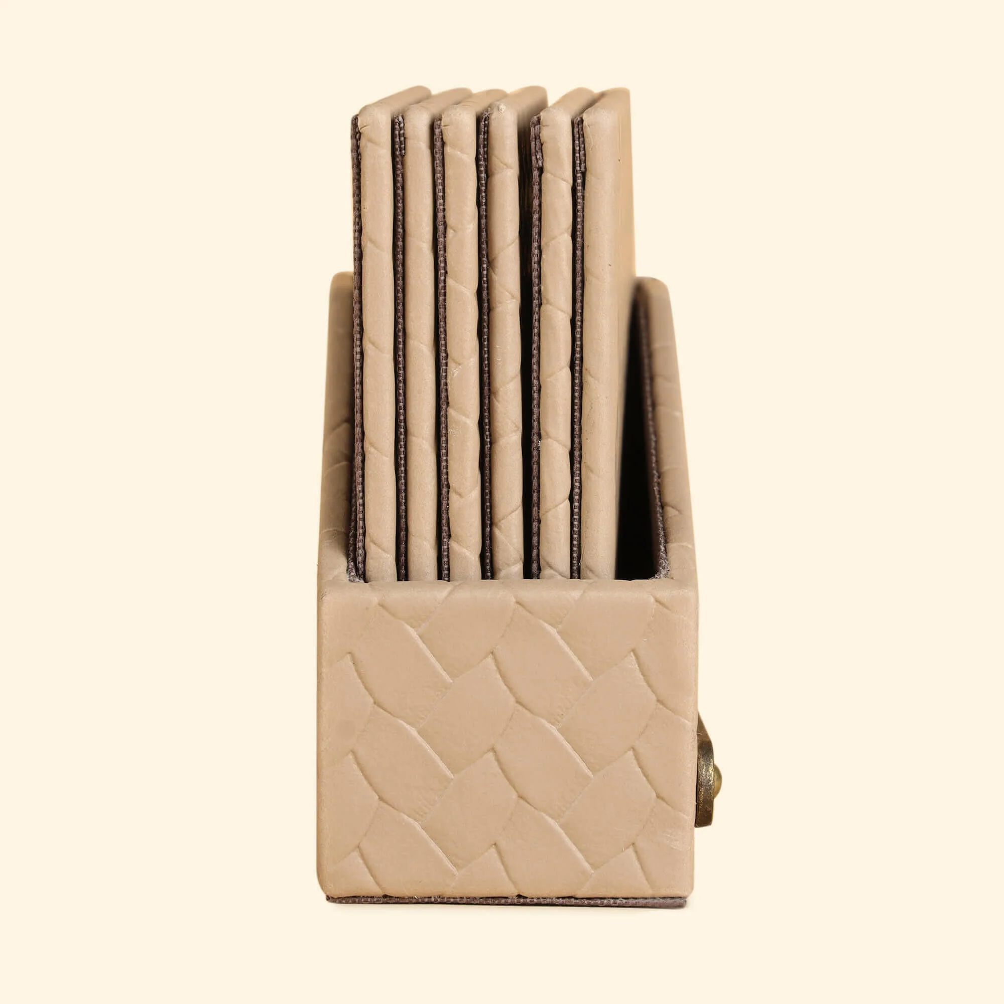 Entwine Coasters Set Of 6 Beige - Image 5
