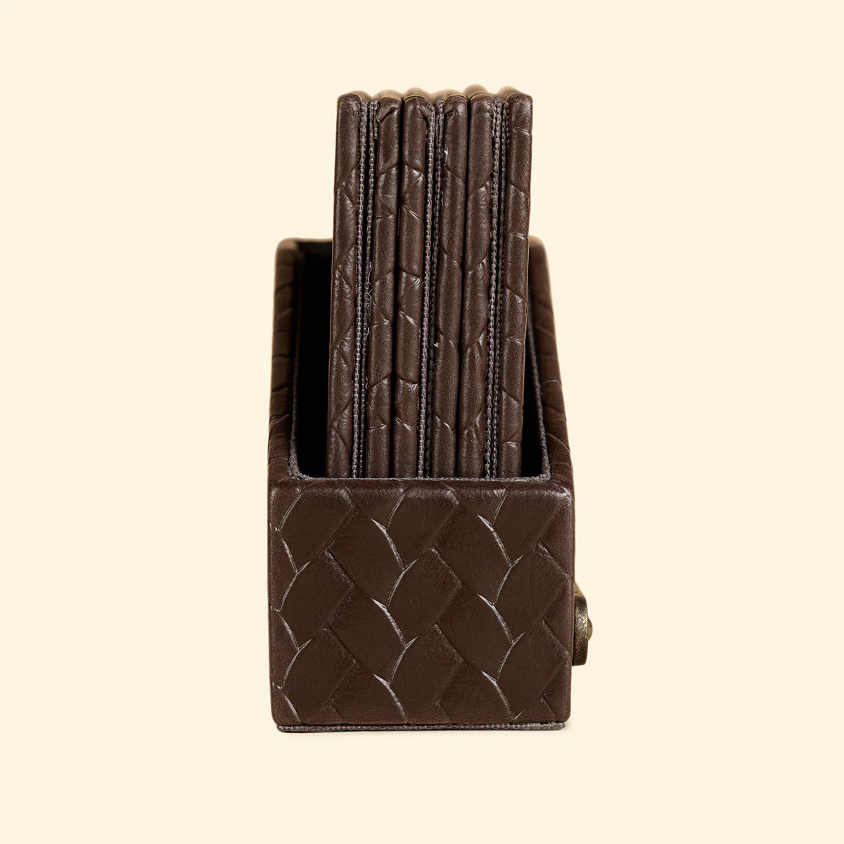 Entwine Coasters Set Of 6 Brown - Image 4