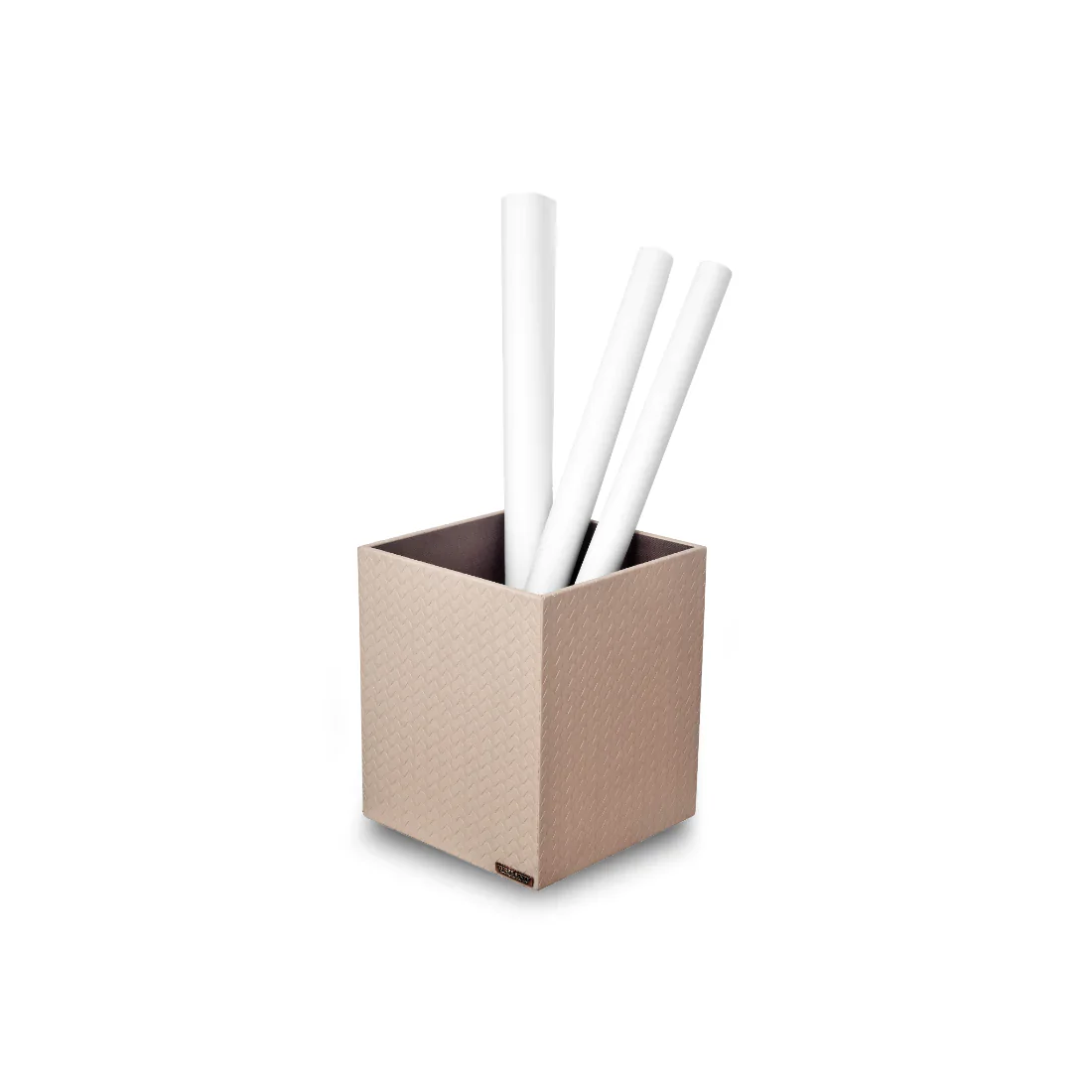 Entwine Taper Waste Bin Beige - Image 4