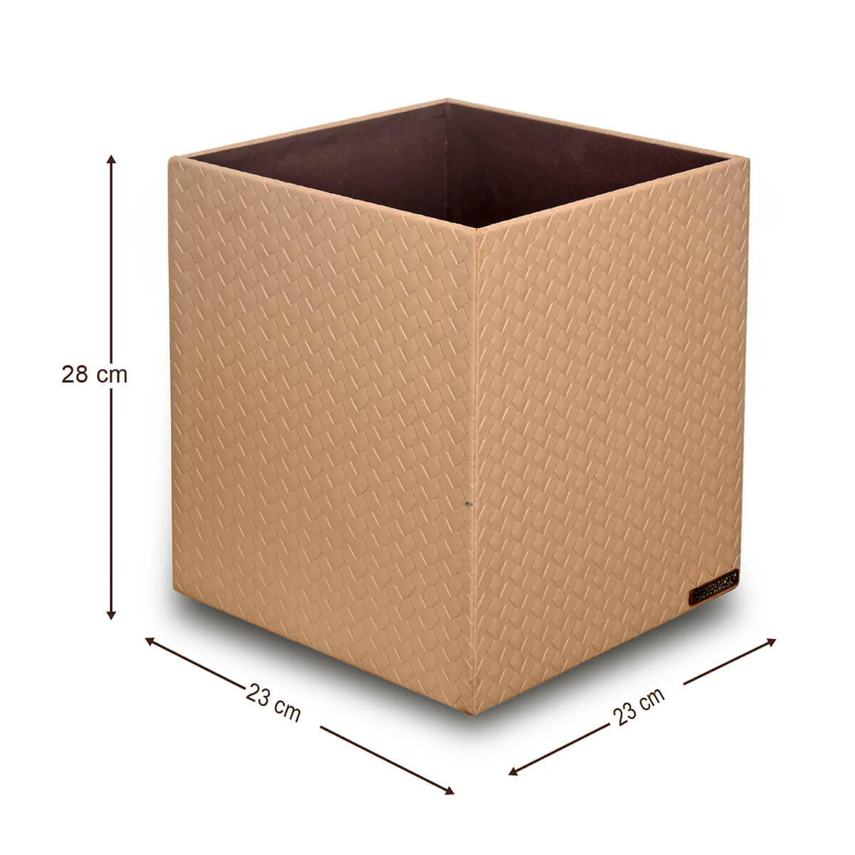 Entwine Taper Waste Bin Beige - Image 5