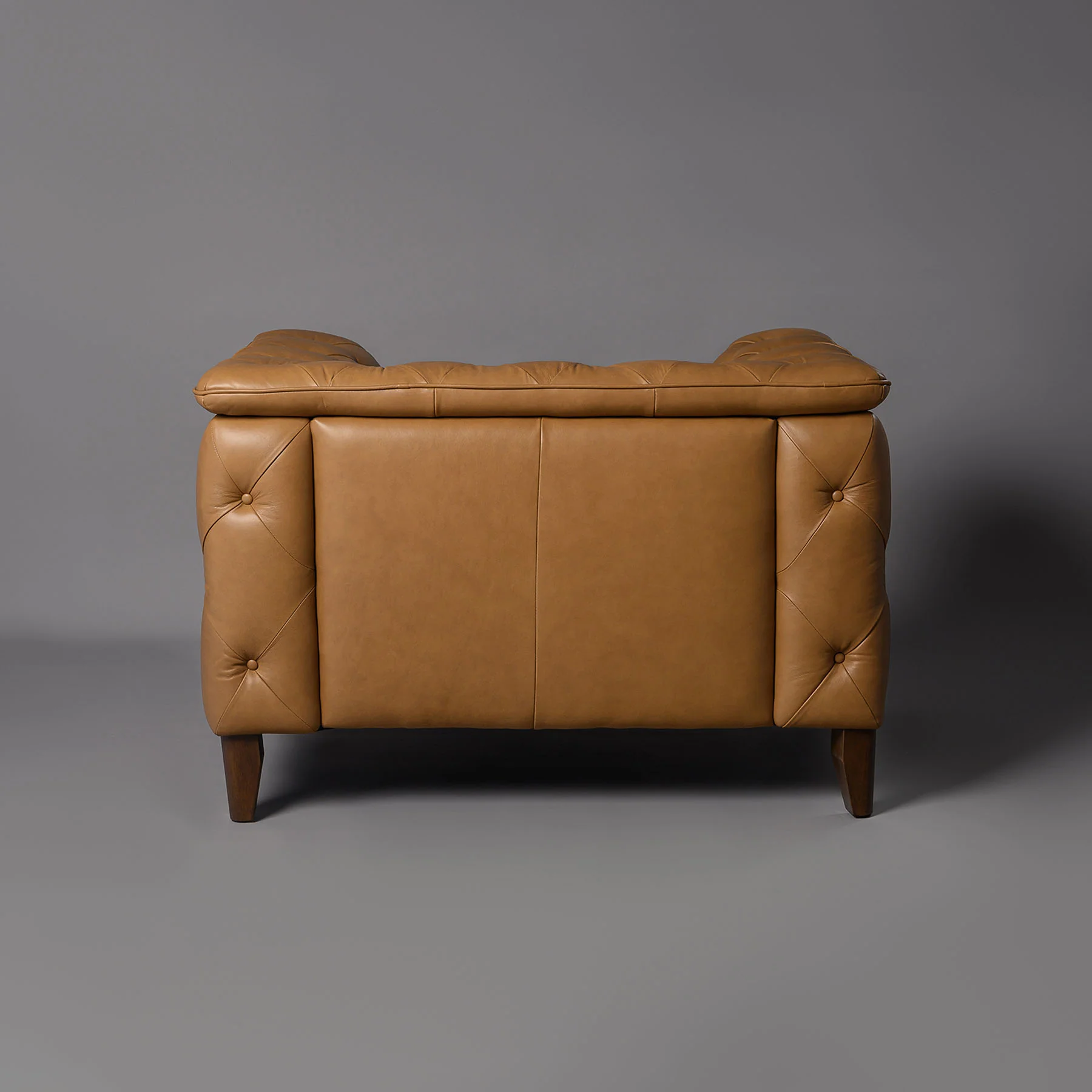 Exeter Chesterfield Single Seater Sofa Tan - Image 3