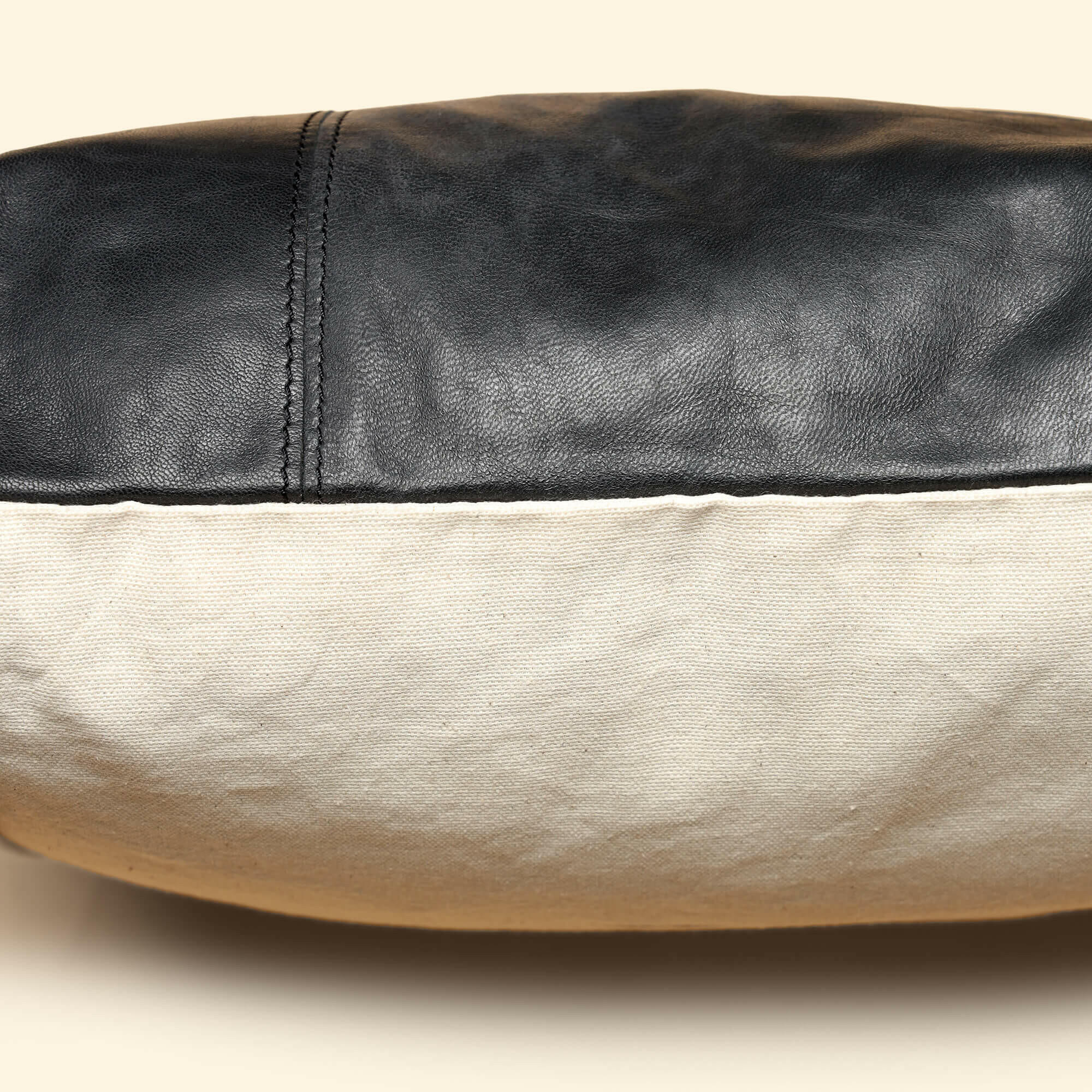 Genuine Leather Cushion-Black - Image 2