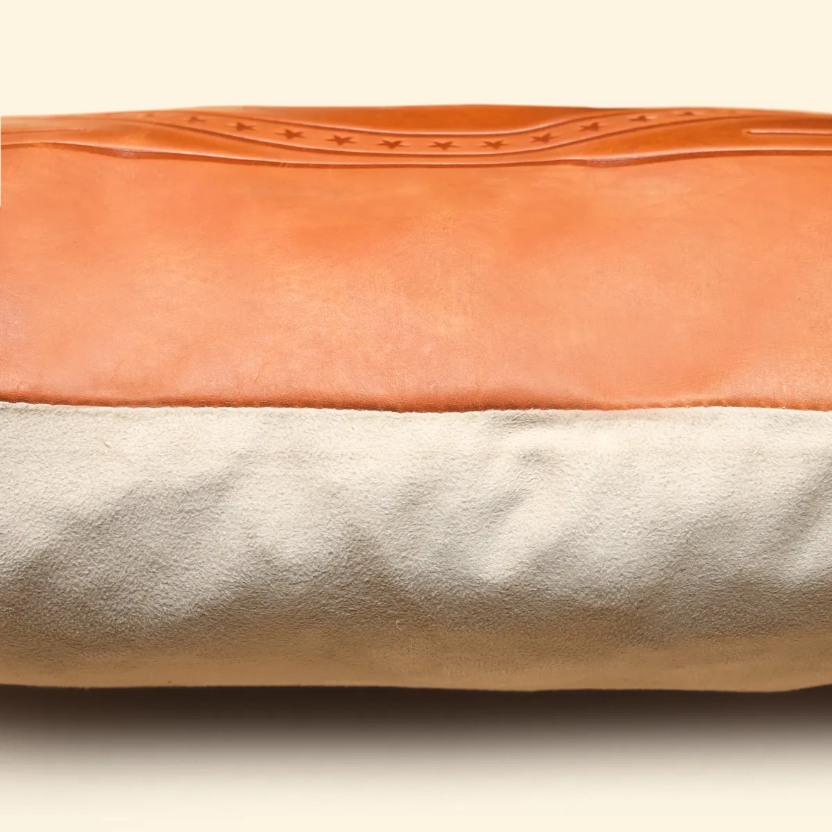 Genuine Leather Cushion-Tan - Image 4