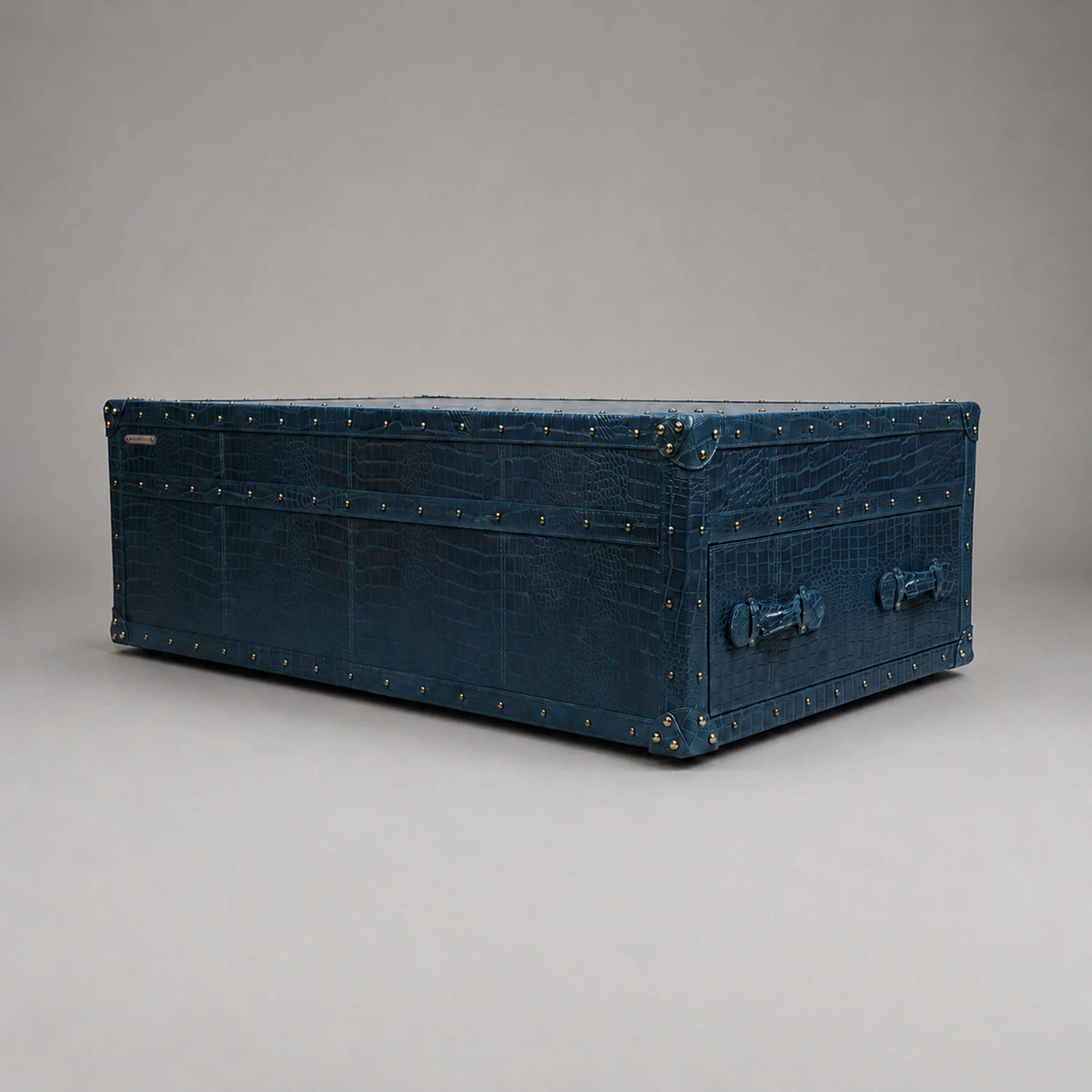 Stateroom Trunk Coffee Table Blue - Image 3