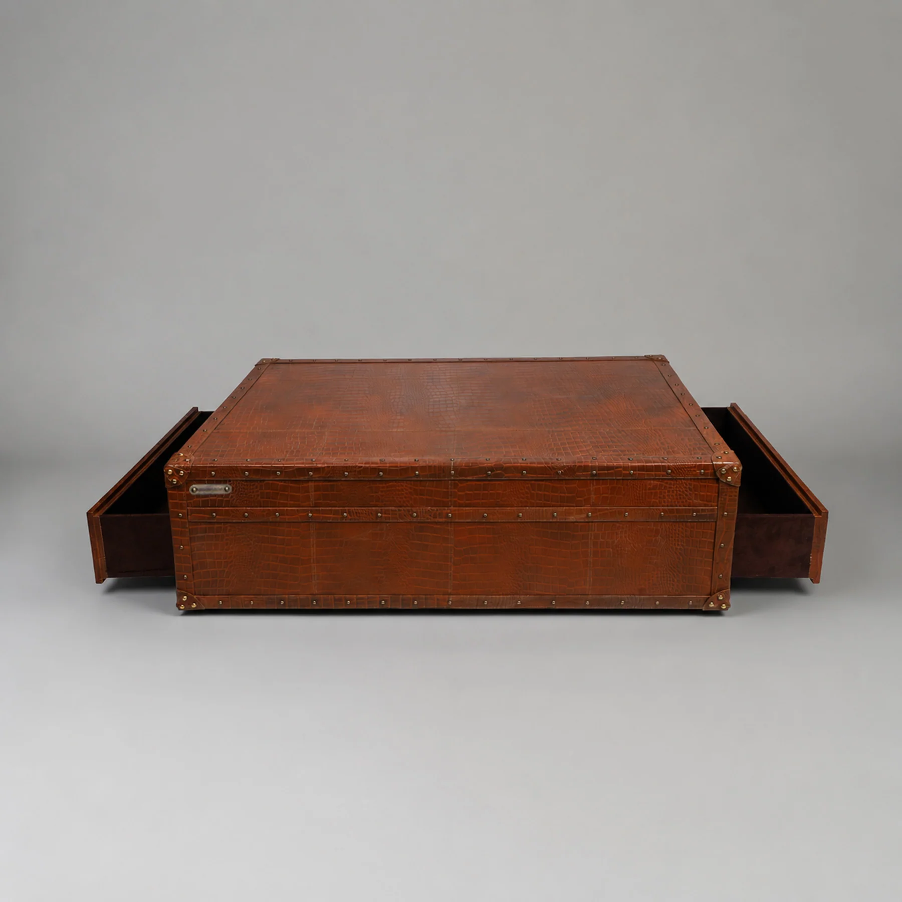 Stateroom Trunk Coffee Table Tan - Image 3