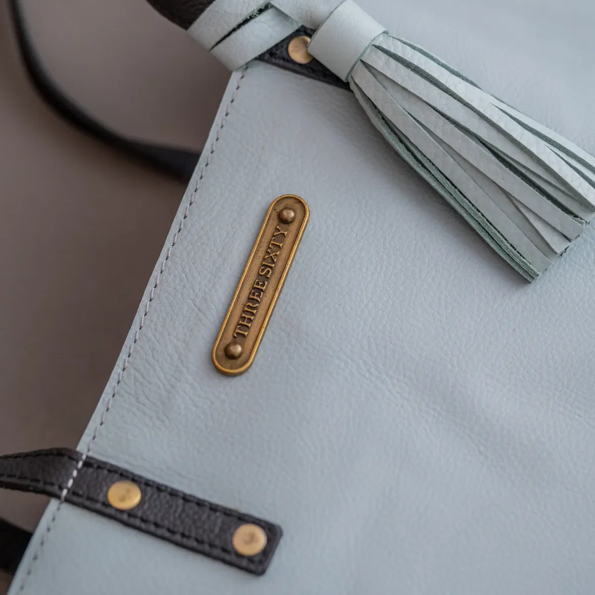 Ines Tote Bag And Small Utility Pouch Combo (Powder Blue) - Image 3