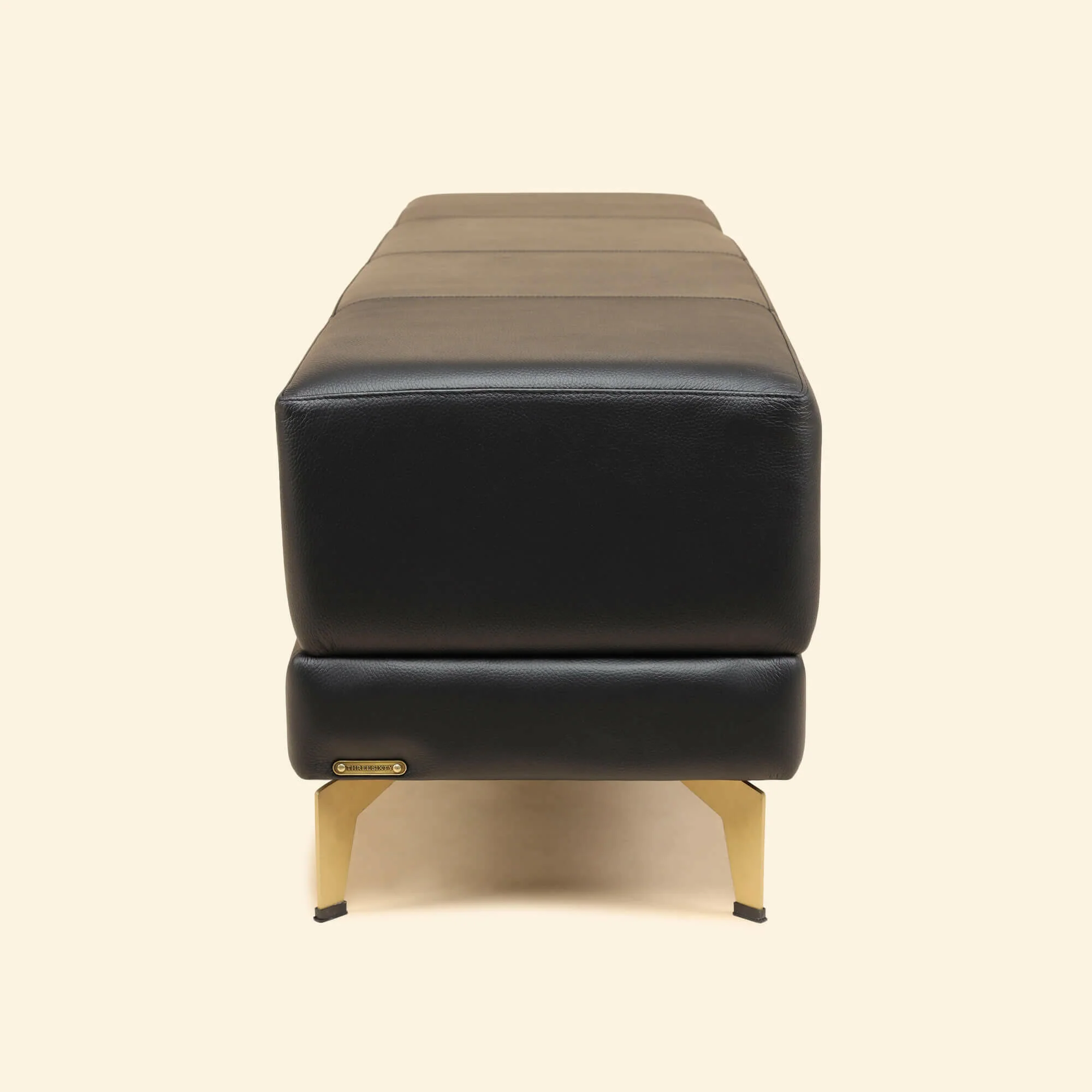 Leather Bench In Black Colour - Image 4