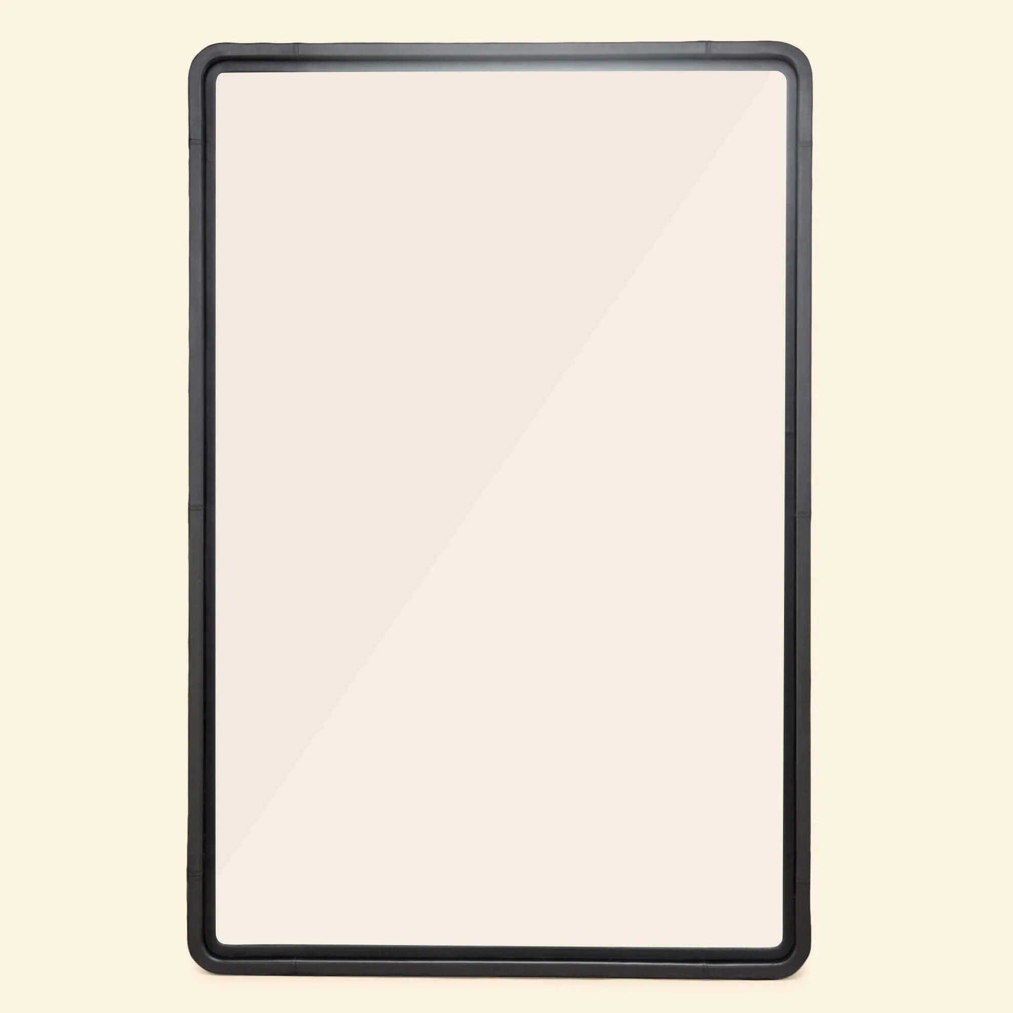 Leather Mirror in Black Colour - Image 2