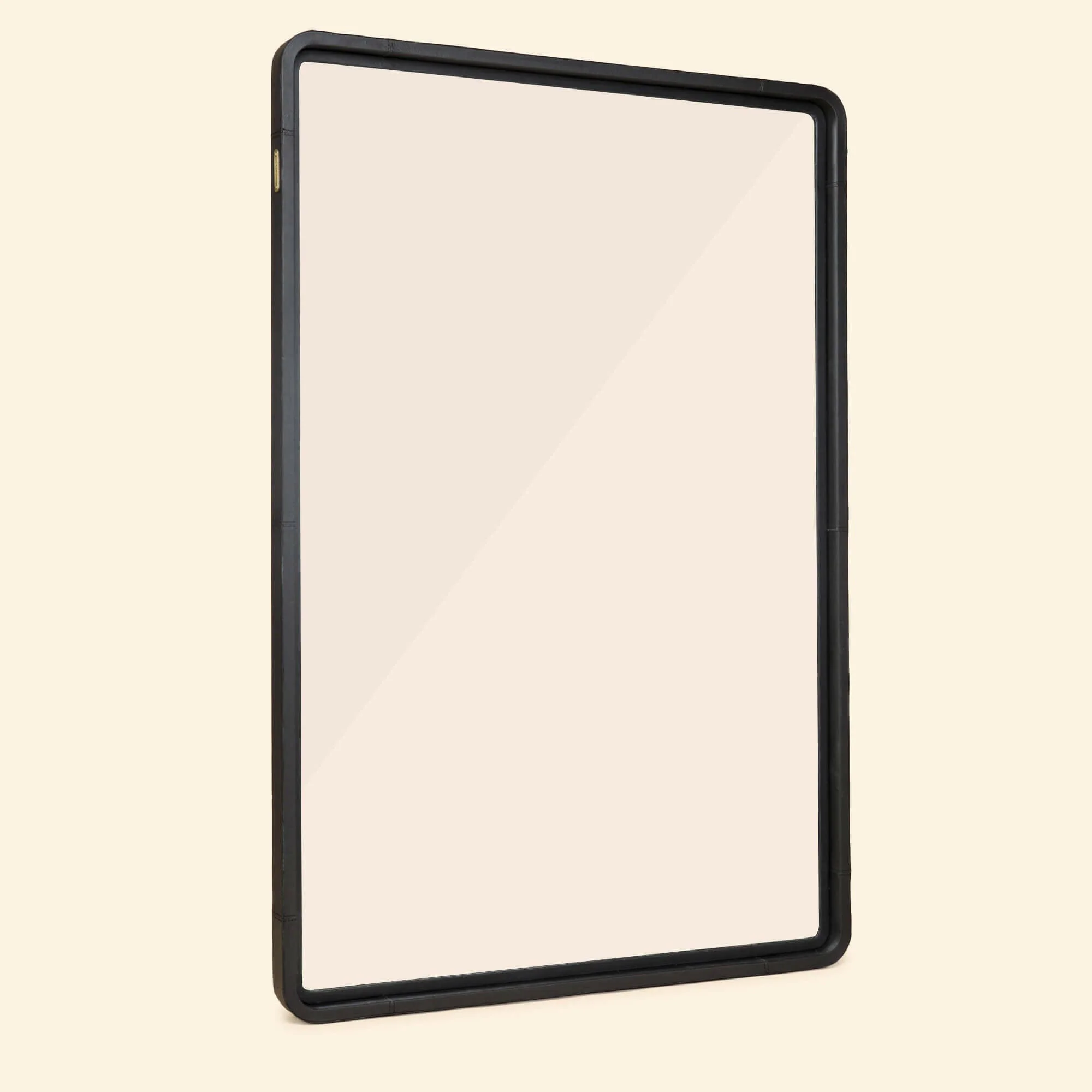 Leather Mirror in Black Colour - Image 3