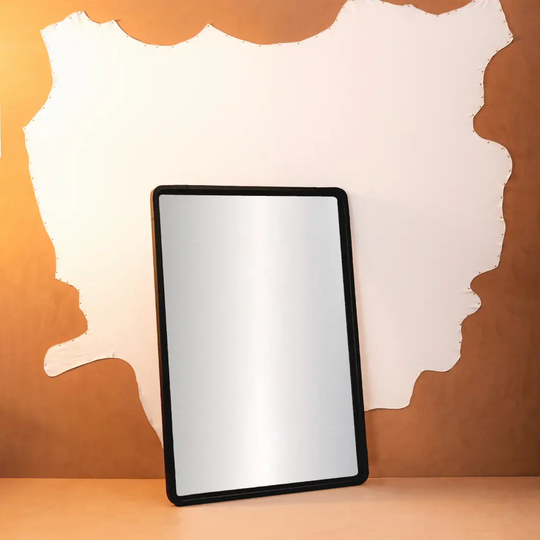 Leather Mirror in Black Colour - Image 7
