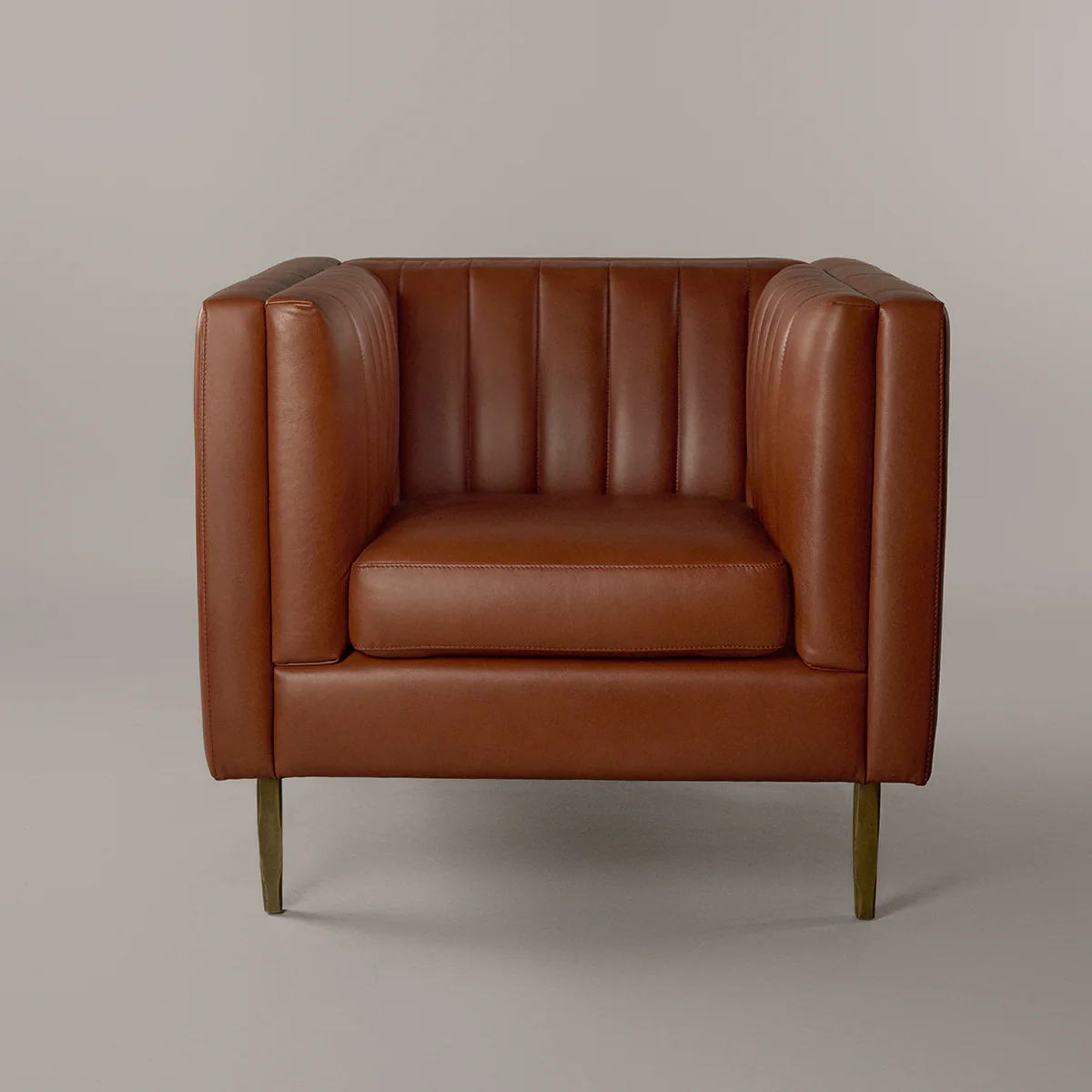 Linea Single Seater Sofa Cognac