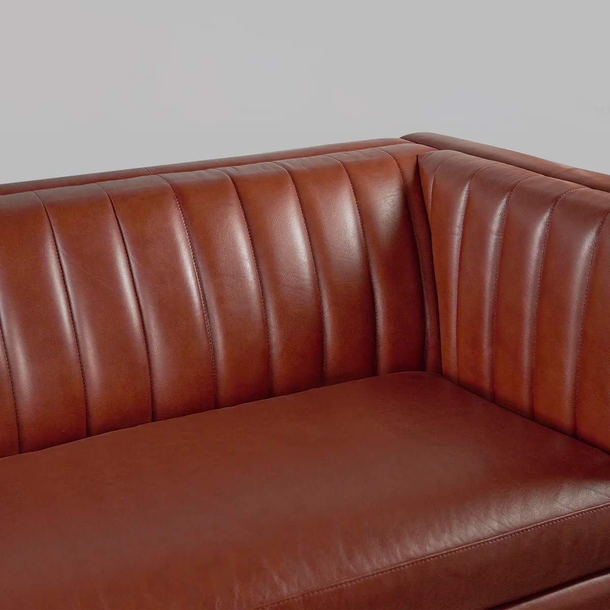 Linea Three Seater Sofa Cognac - Image 3