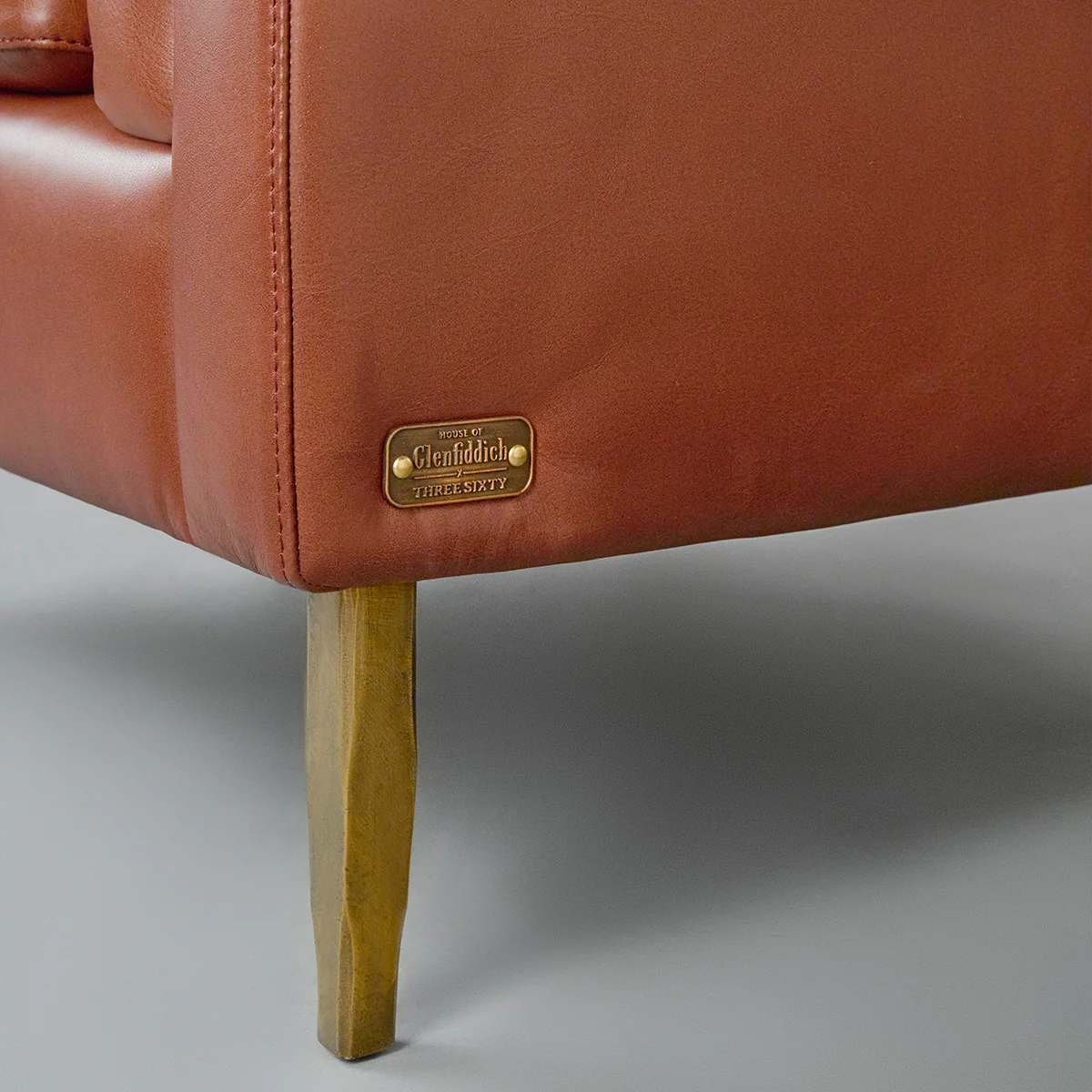 Linea Three Seater Sofa Cognac - Image 4