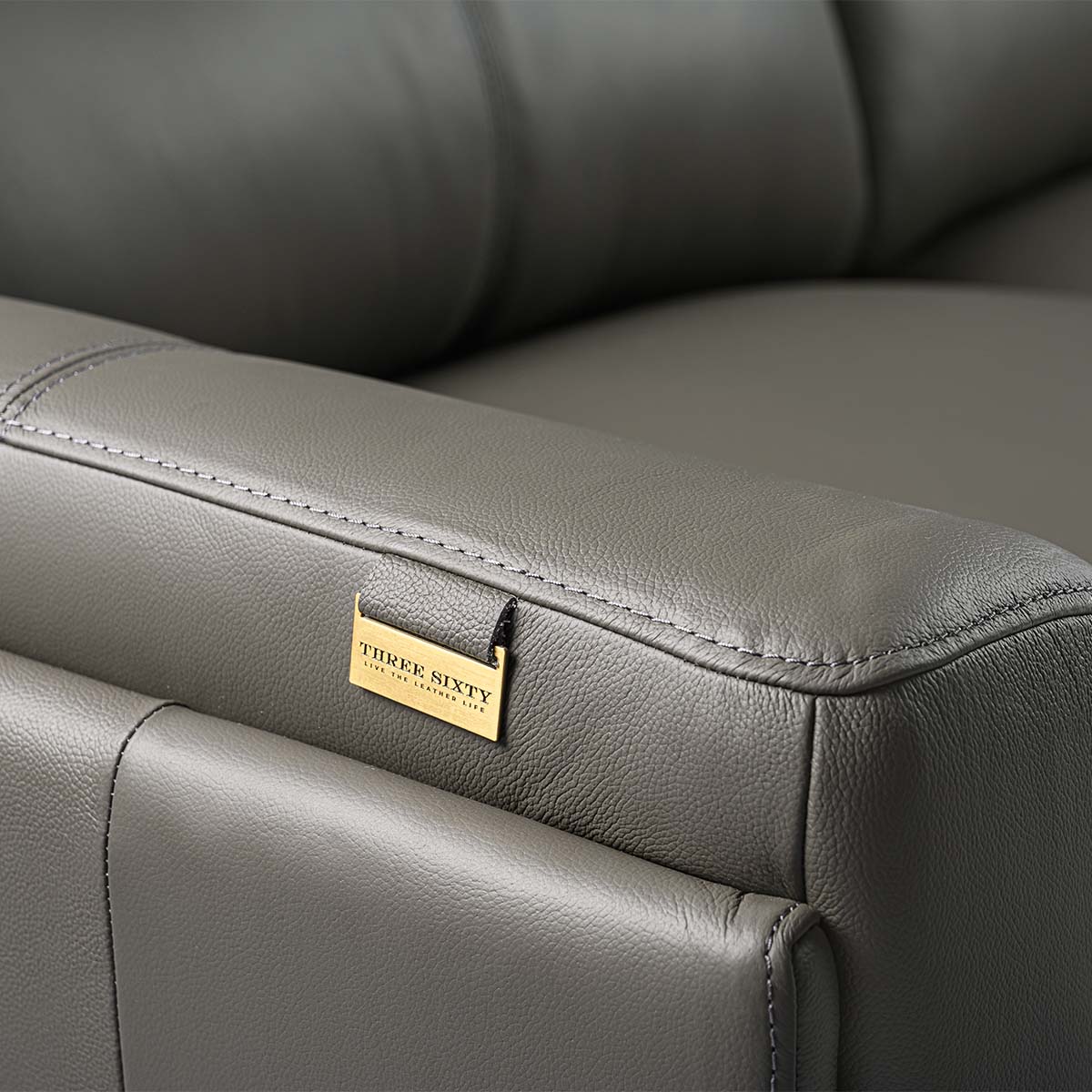 London Studio Three Seater Sofa Grey - Image 5