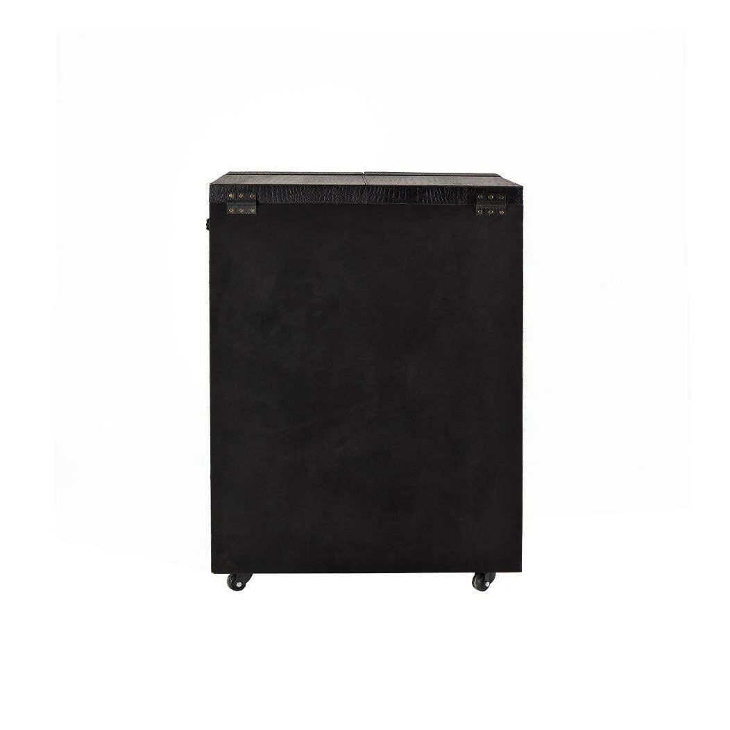 Mandalay Top Open Leather Bar Black - Image 4