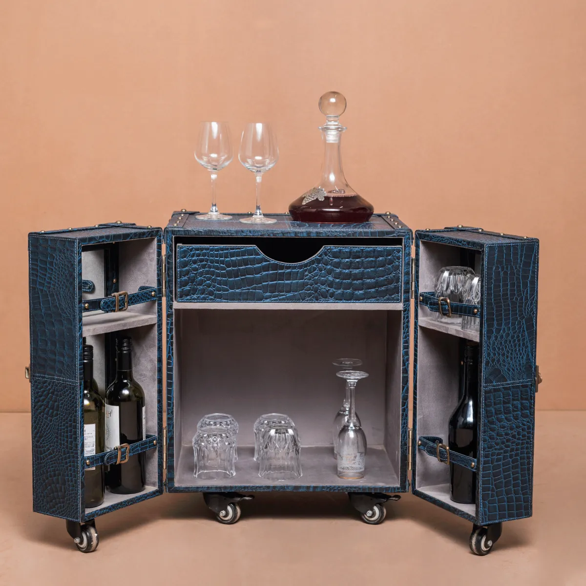 Miami Croco Small Sachin Bar Blue - Image 5