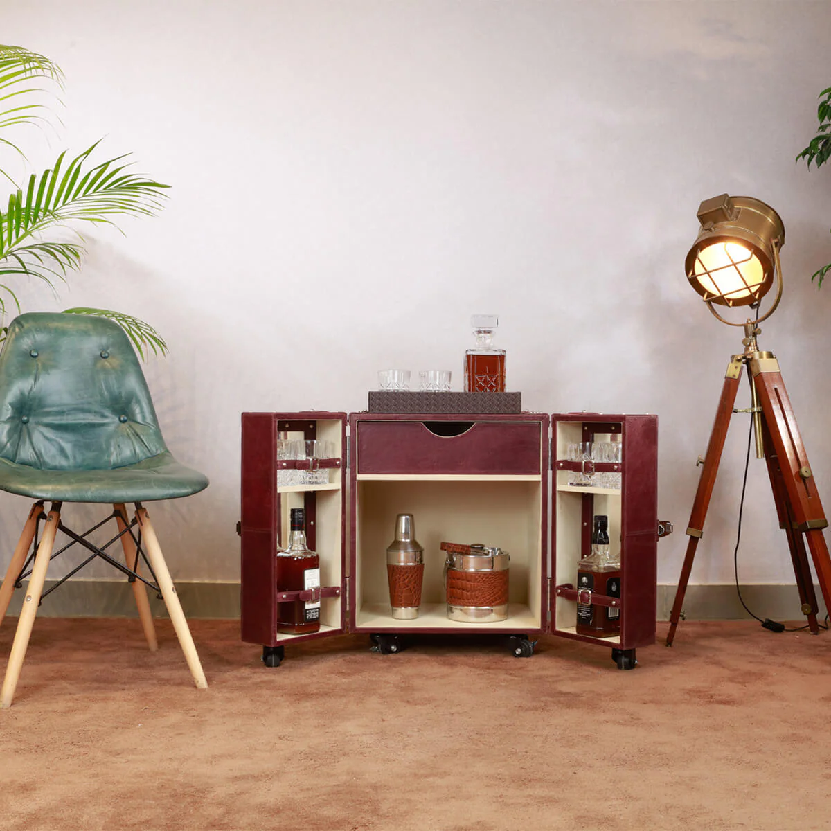 Miami Waxy Small Sachin Bar Burgundy