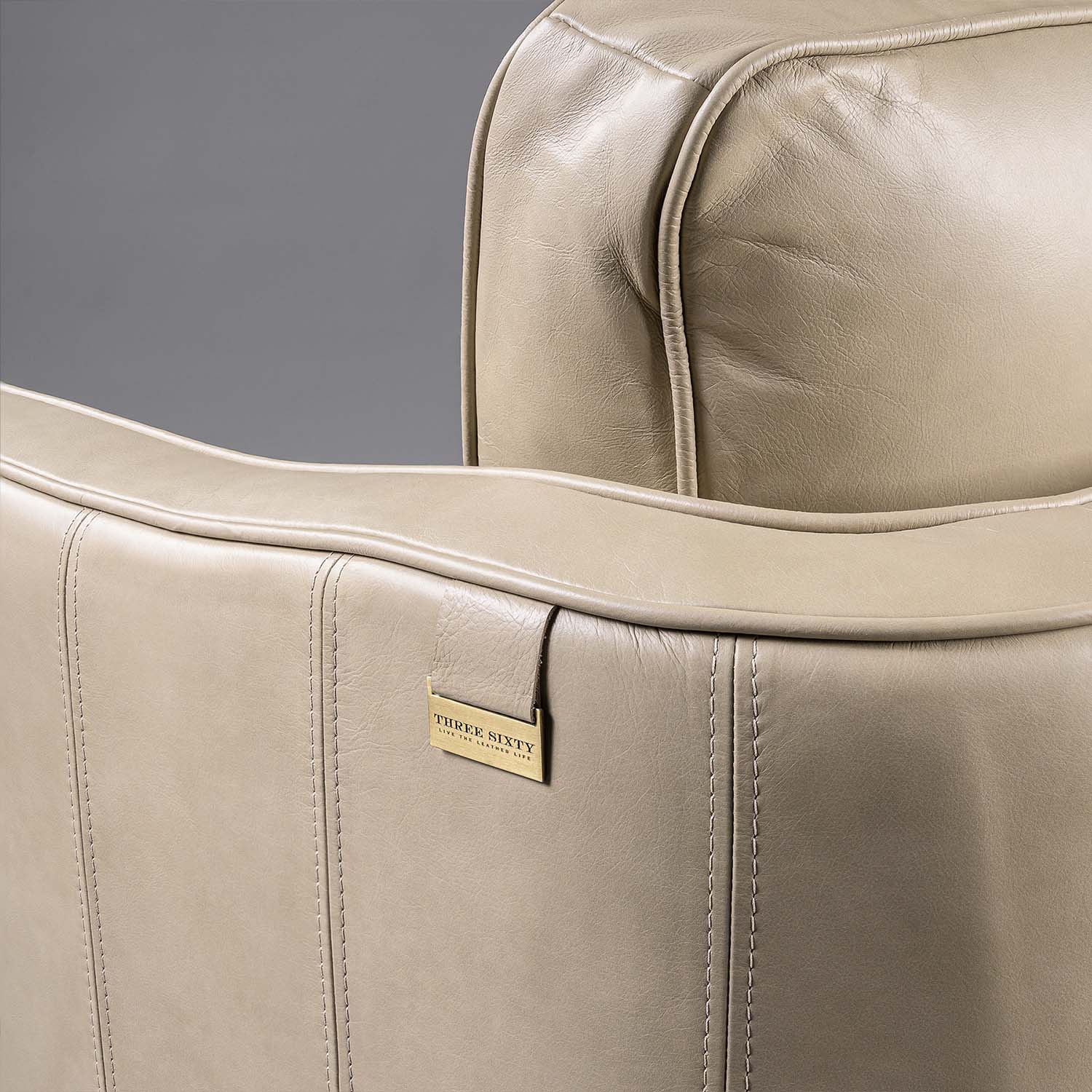 Muscat Three Seater Sofa Beige - Image 6