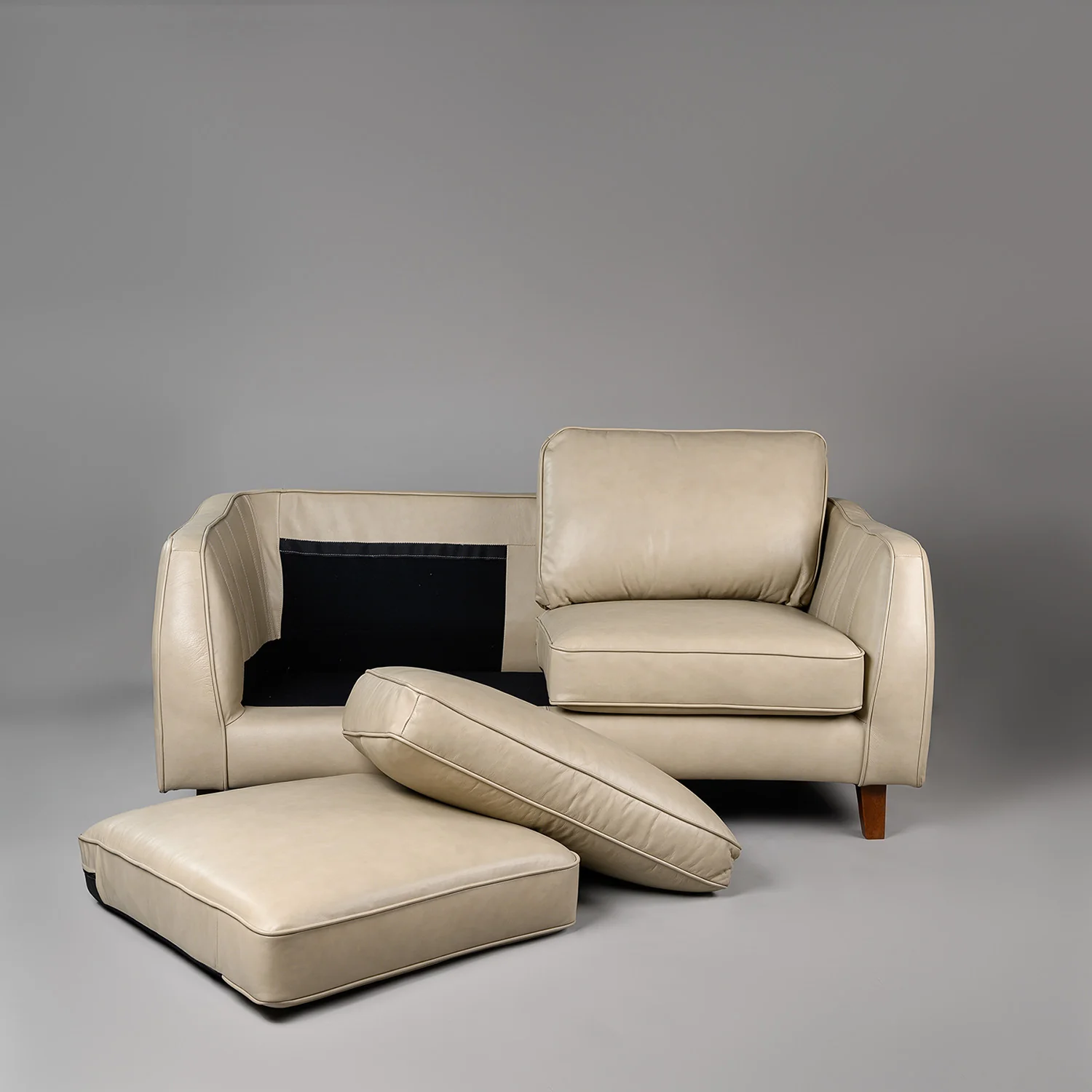 Muscat Two Seater Sofa Beige - Image 4