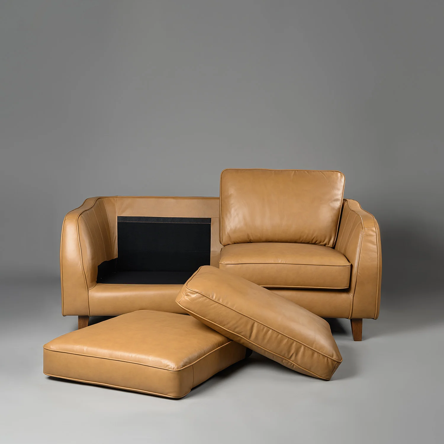 Muscat Two Seater Sofa Tan - Image 4