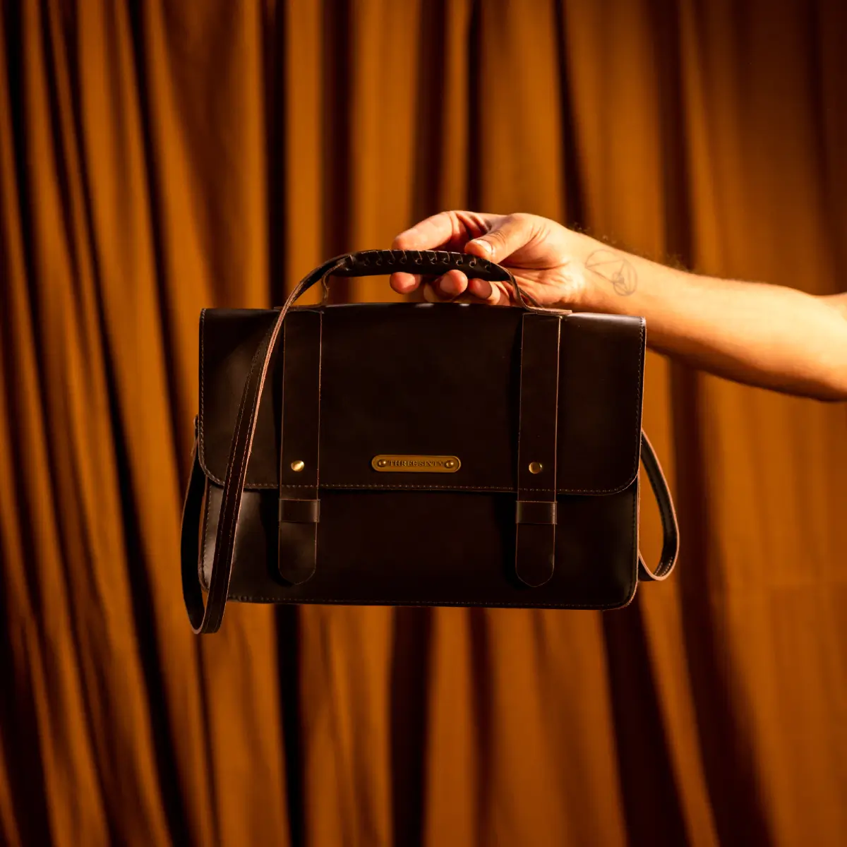 Olgor Utility bag- Genuine Leather Brown - Image 15