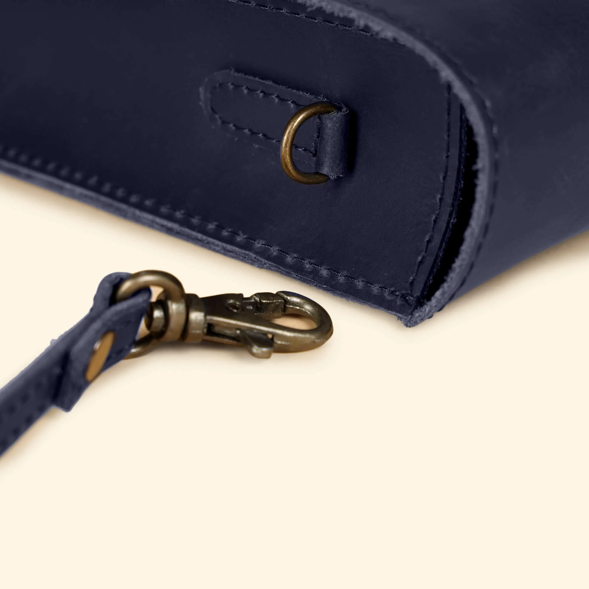 Olgor Utility bag- Genuine Leather Navy Blue - Image 4